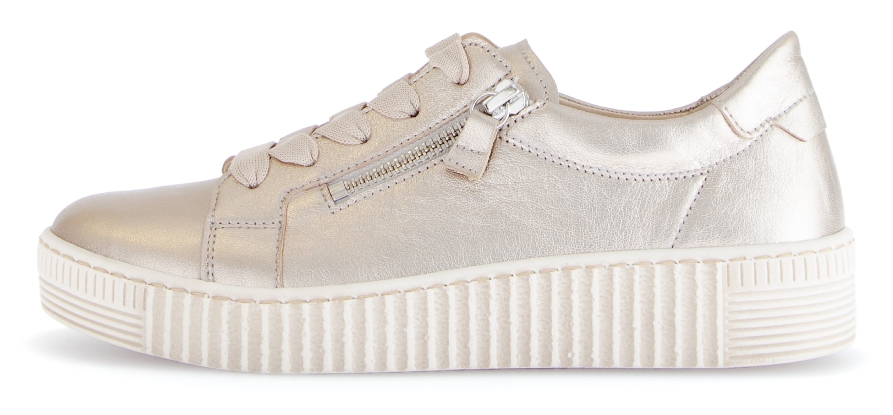 Gabor Plateausneaker, Freizeitschuh, Halbschuh, Schnürschuh mit dezenten Ziernähten