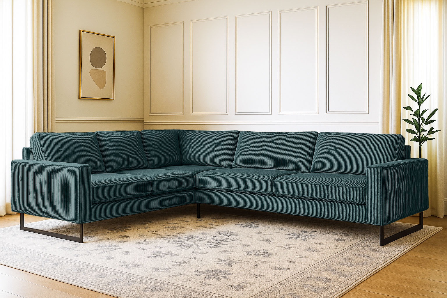 Places of Style Ecksofa »Pinto, XXL, 250/290 cm, langer Schenkel, Ottomane« günstig online kaufen