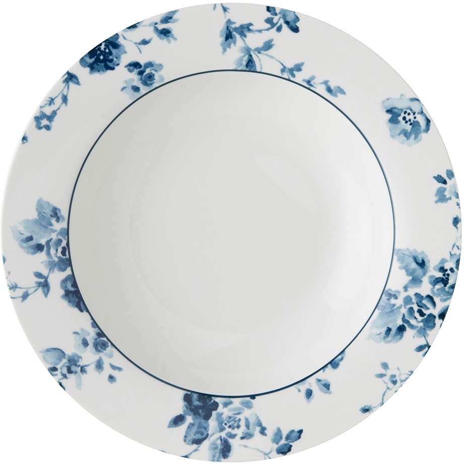LAURA ASHLEY BLUEPRINT COLLECTABLES Suppenteller »China Rose«, (Set, 4 St., 4 Teller), Porzellan, tief, 22 cm