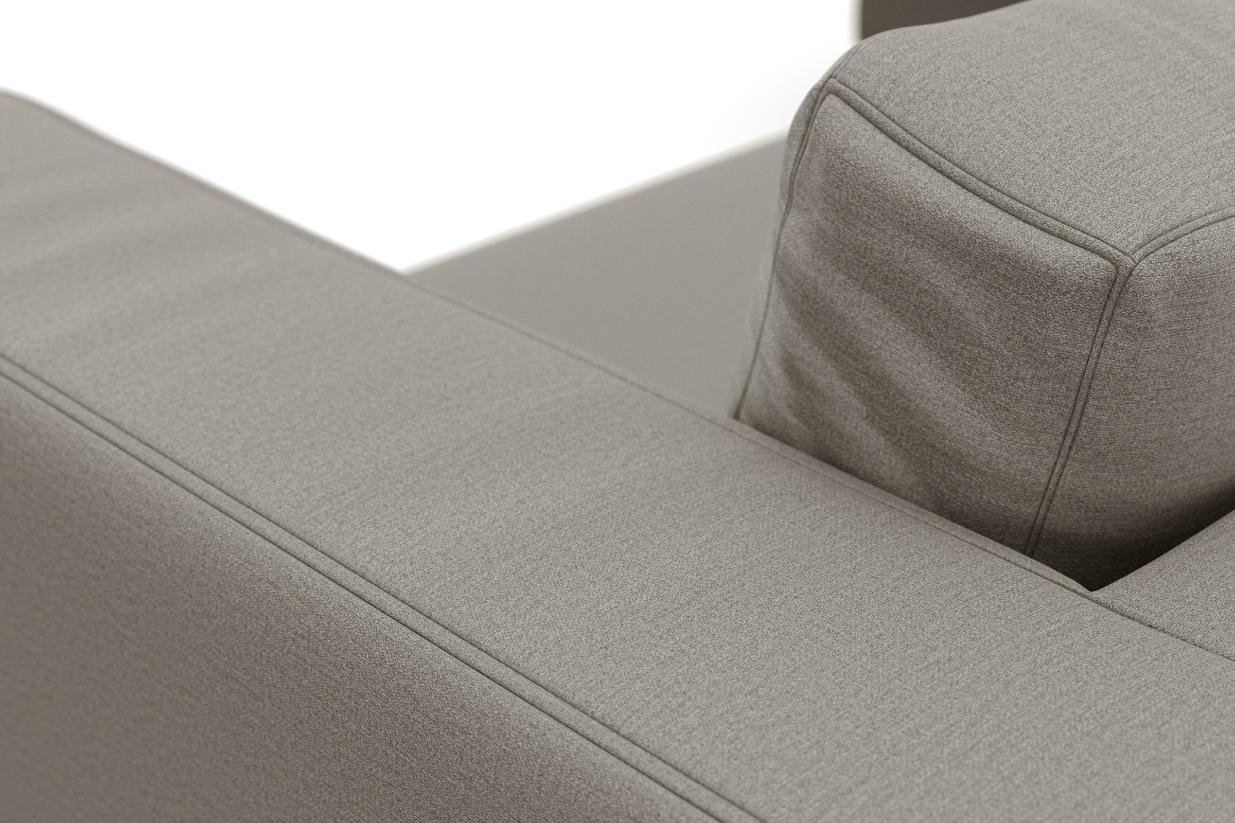 DOMO collection Ecksofa »Modica, zeitlos und elegant, L-Form«, moderne Optik mit extrabreiter Recamiere, auch in Cord