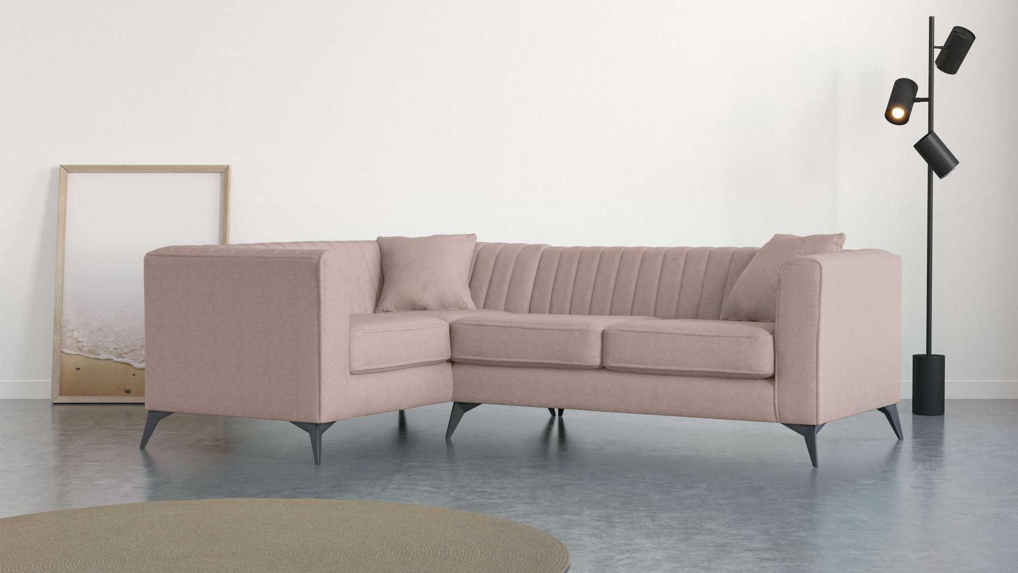 Places of Style Ecksofa »MATTHEW B/T/H: 240/167/74 cm«, L-Form, Steppung im günstig online kaufen