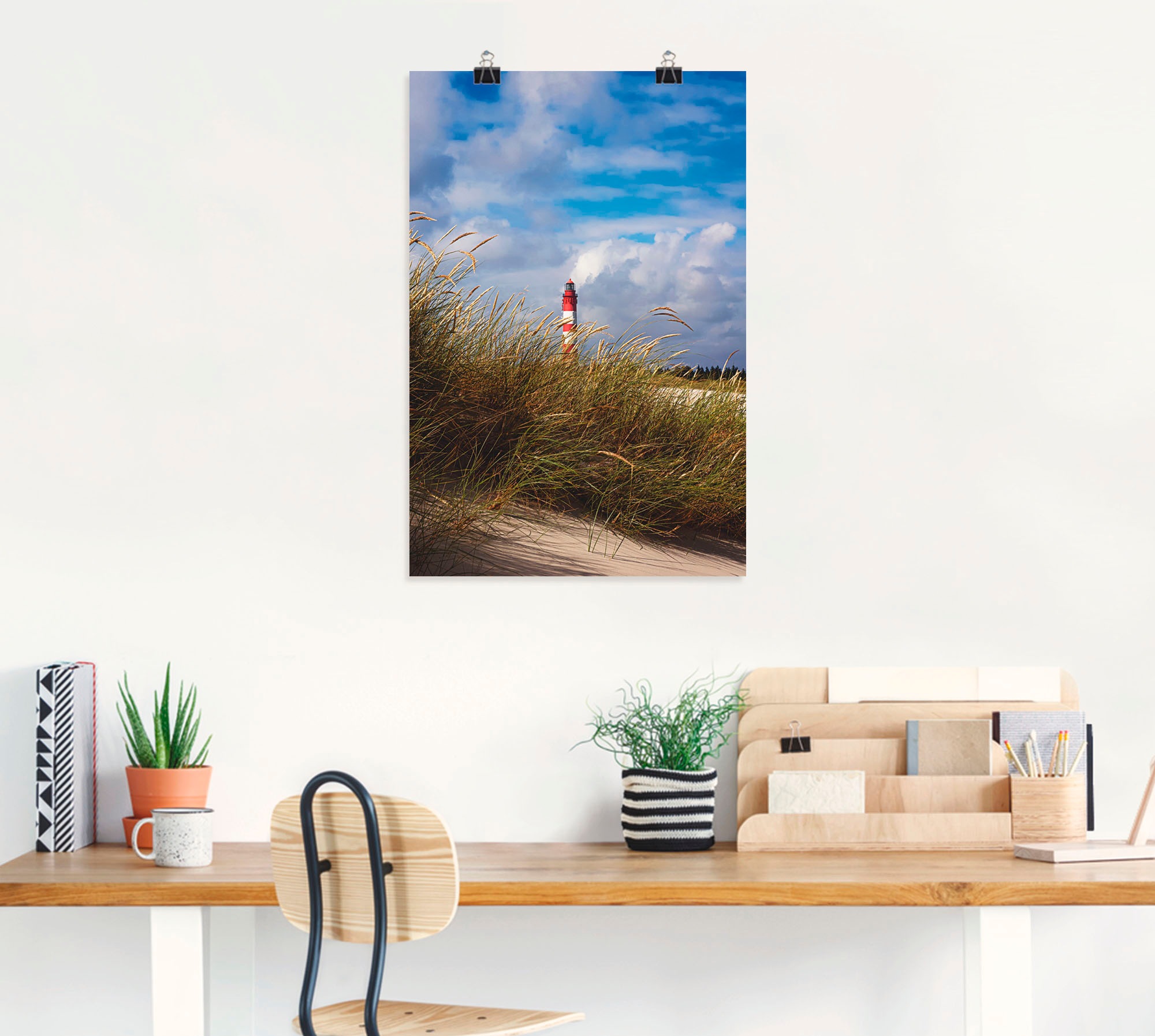 Artland Wandbild »Sommerimpression Amrumer Leuchtturm«, Gebäude, (1 St.), als Leinwandbild, Poster in verschied. Größen