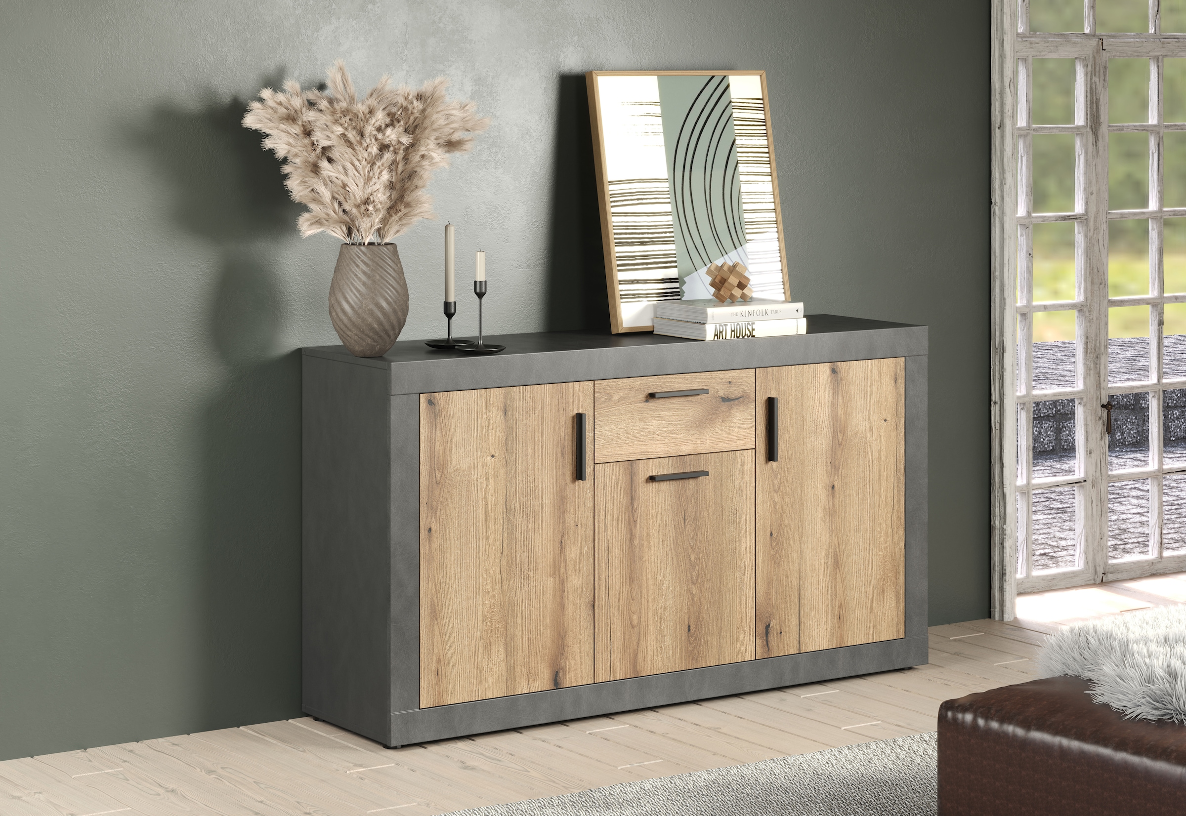 INOSIGN Sideboard »Bergen«, (Packung, 1 St.), Kommode, flexibler Stauraum, Breite 149 cm