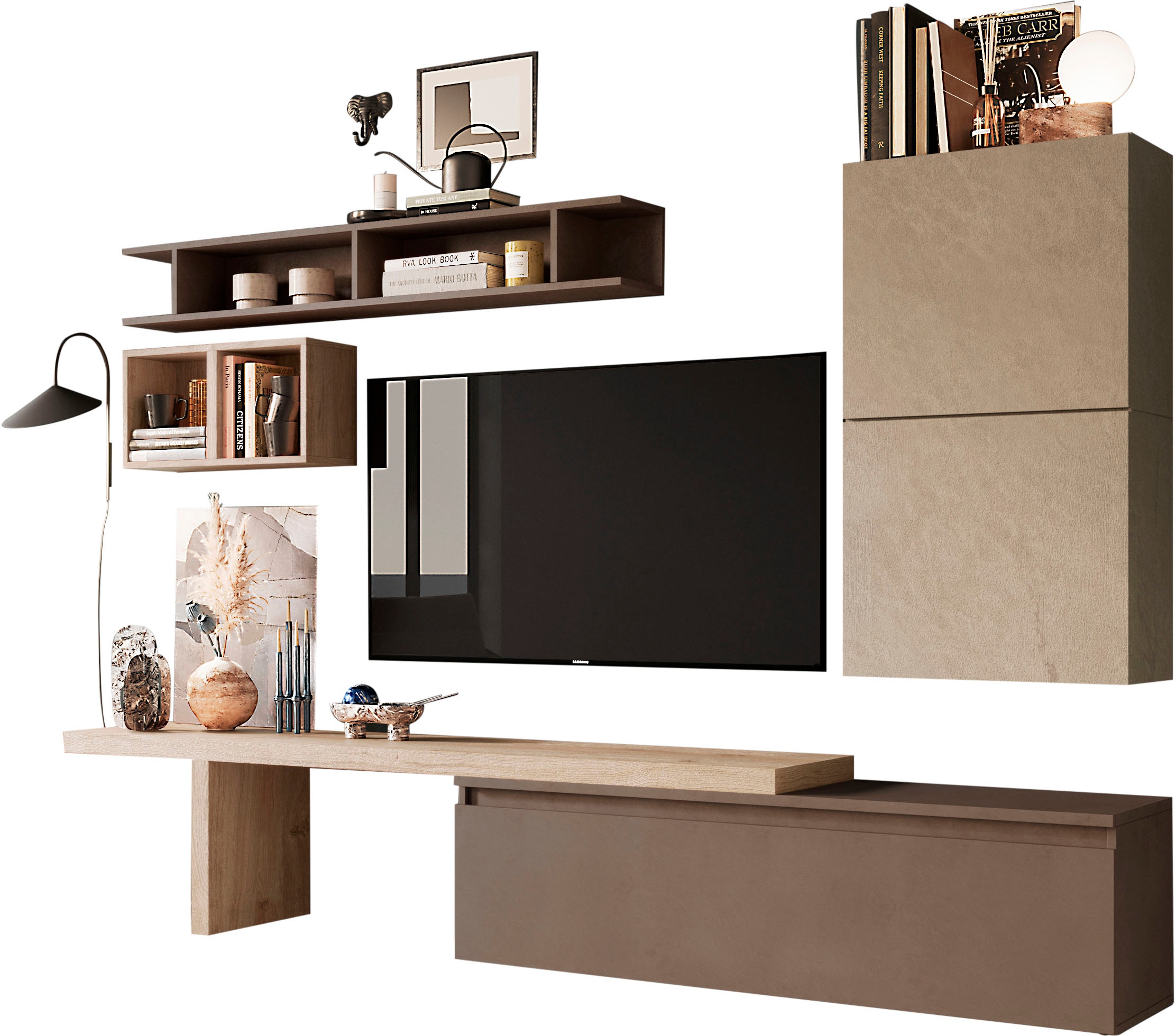 INOSIGN Wohnwand »INFINITY, 6tlg. Breite 276 cm, Höhe variabel, Schrankwand günstig online kaufen