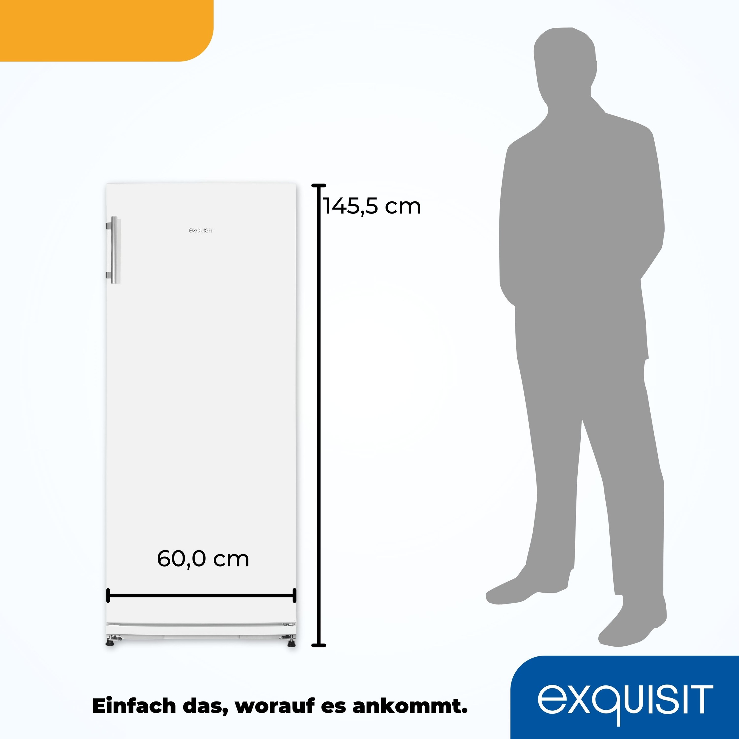 exquisit Getränkekühlschrank »GKS29-V-H-280E weiss« 145,5 cm hoch 60 cm breit