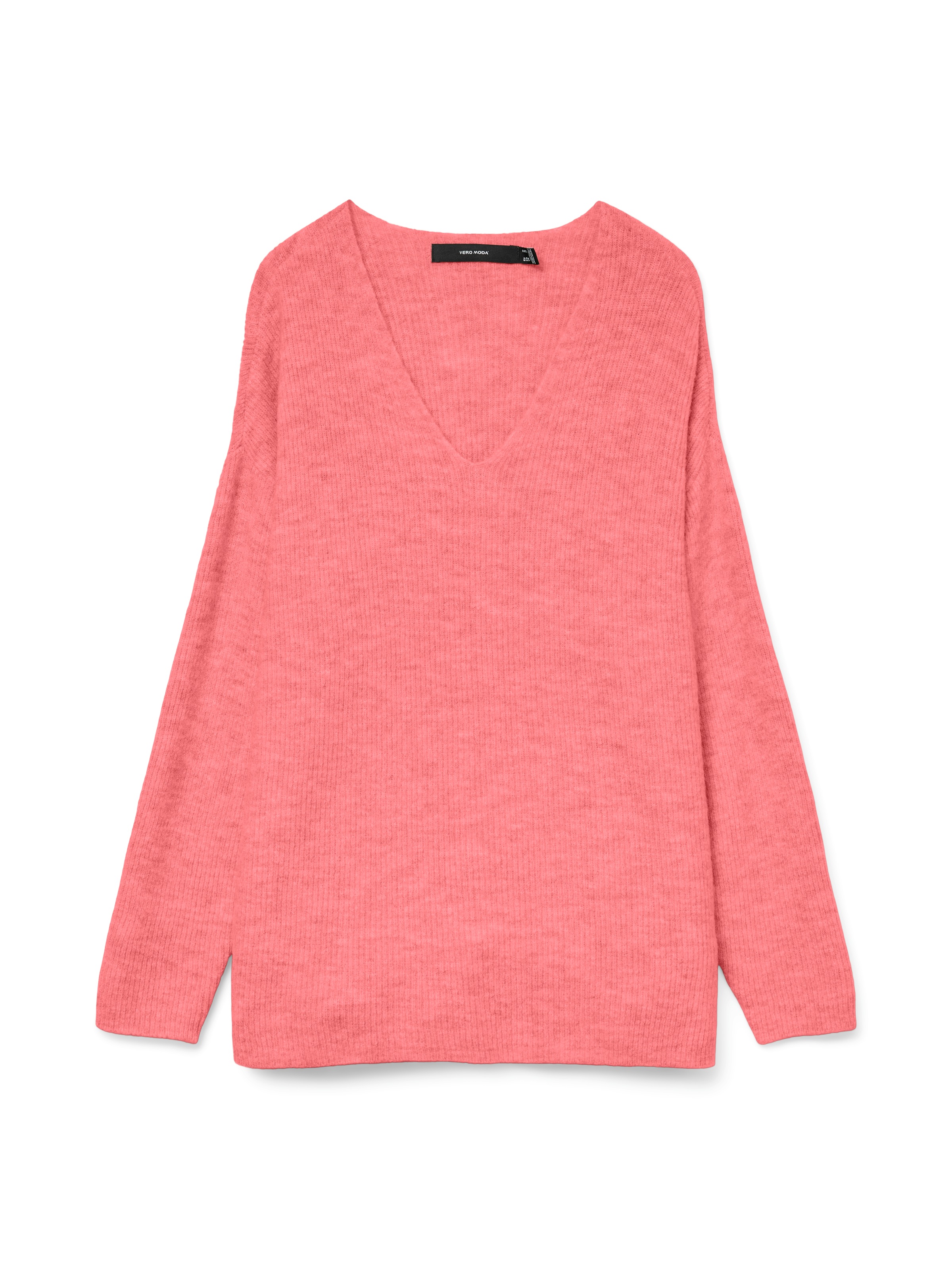 Vero Moda V-Ausschnitt-Pullover »VMCREWLEFILE LS V-NECK BLOUSE NOOS« Materialmix, loose fit