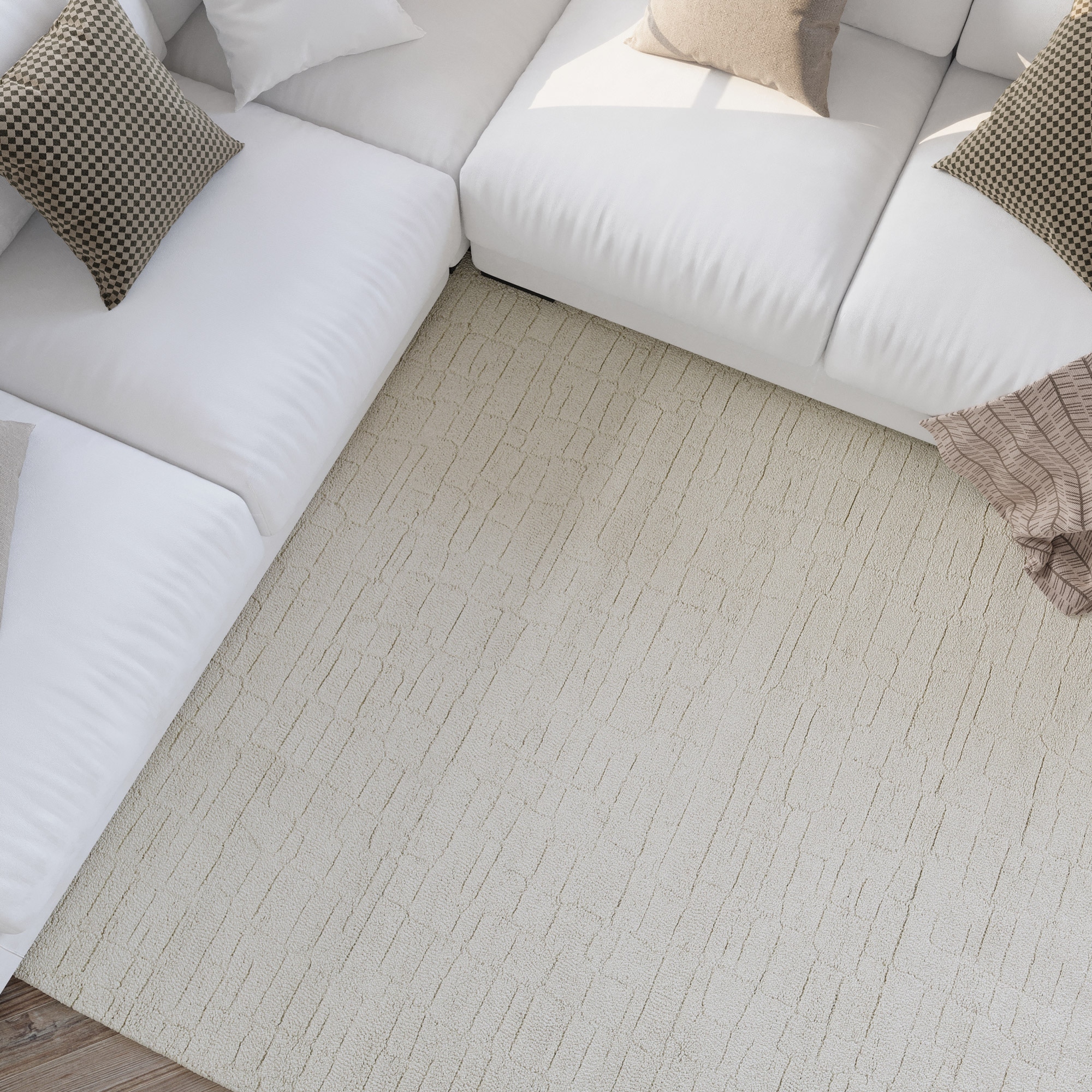 Wecon home Teppich »Hamptons THIRTYONE« rechteckig 15 mm Höhe Läufer, Kurzflor, Wohnzimmer, Schlafzimmer, elegant, Krokodil-Design