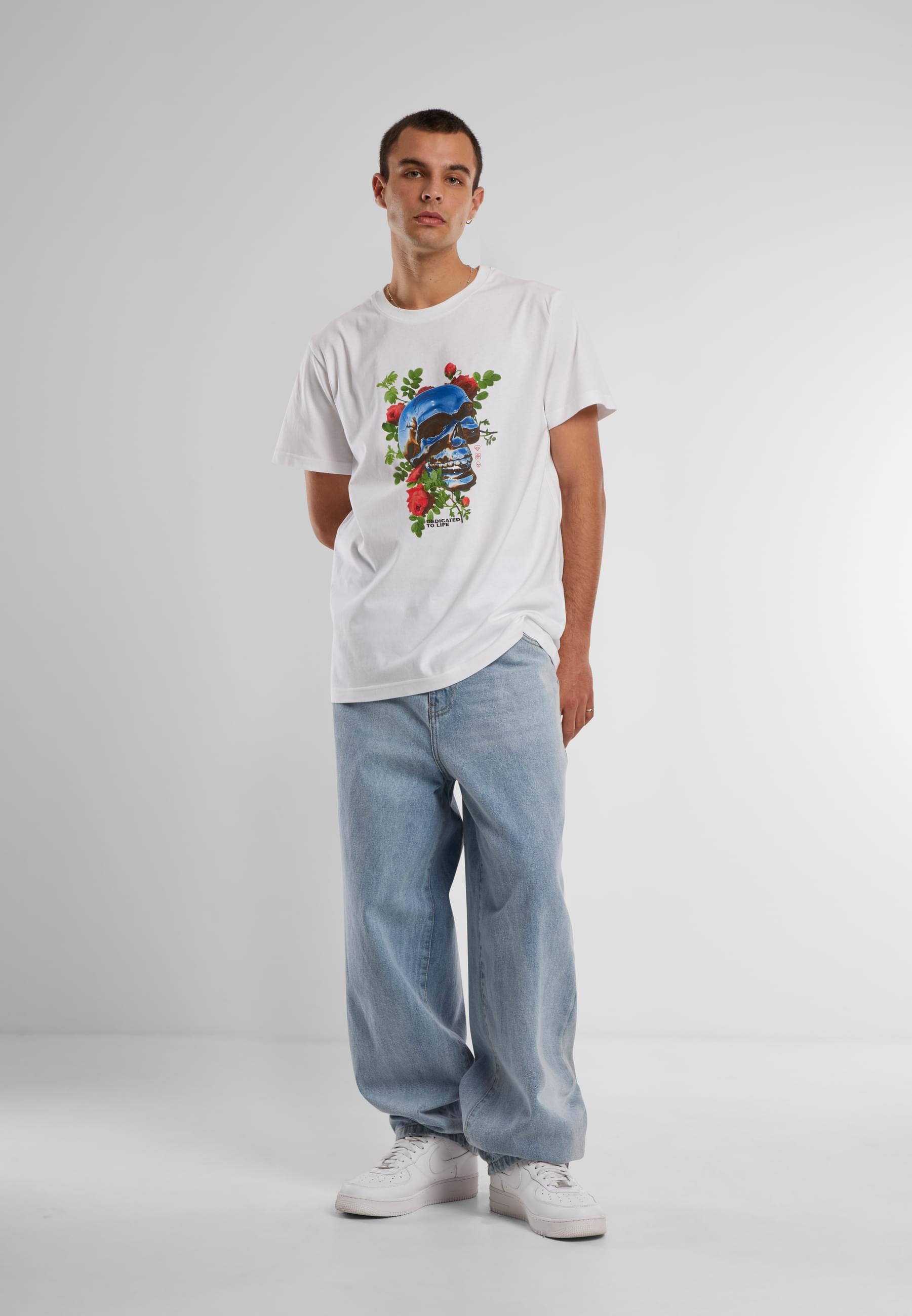 MisterTee T-Shirt »MisterTee Herren Chrome Skull Tee« 1 Stk.