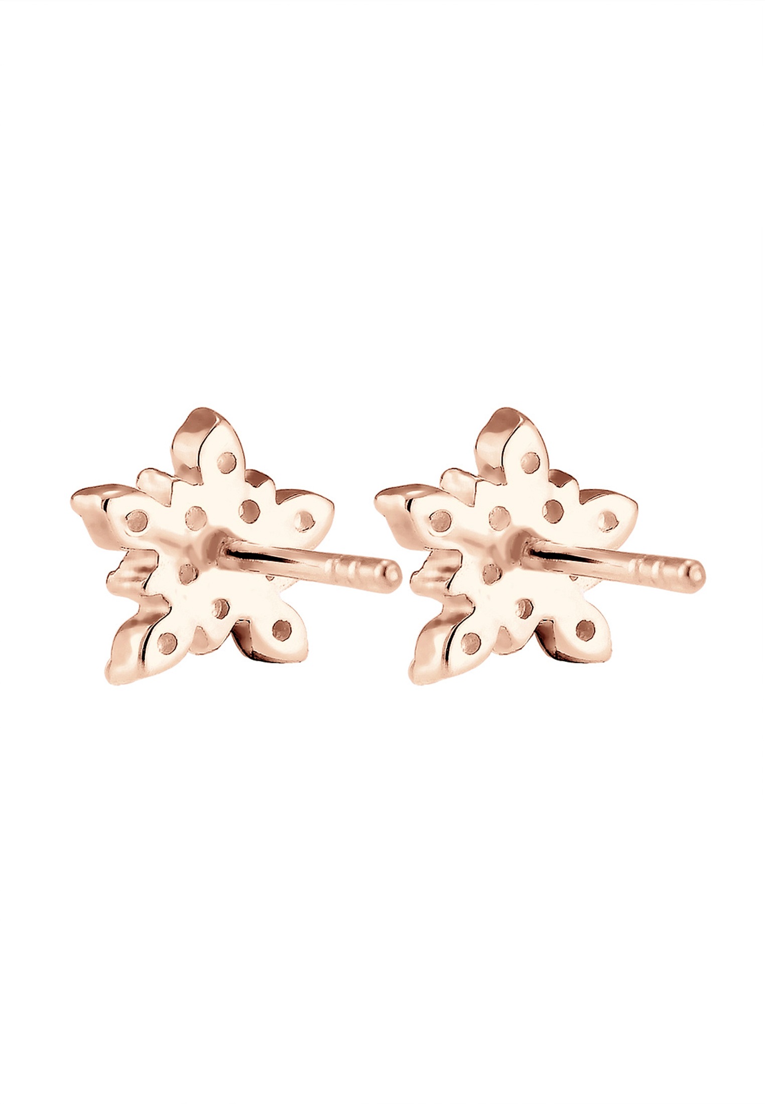Elli Paar Ohrstecker »Schneeflocke Winter Zirkonia 925er Sterling Silber«