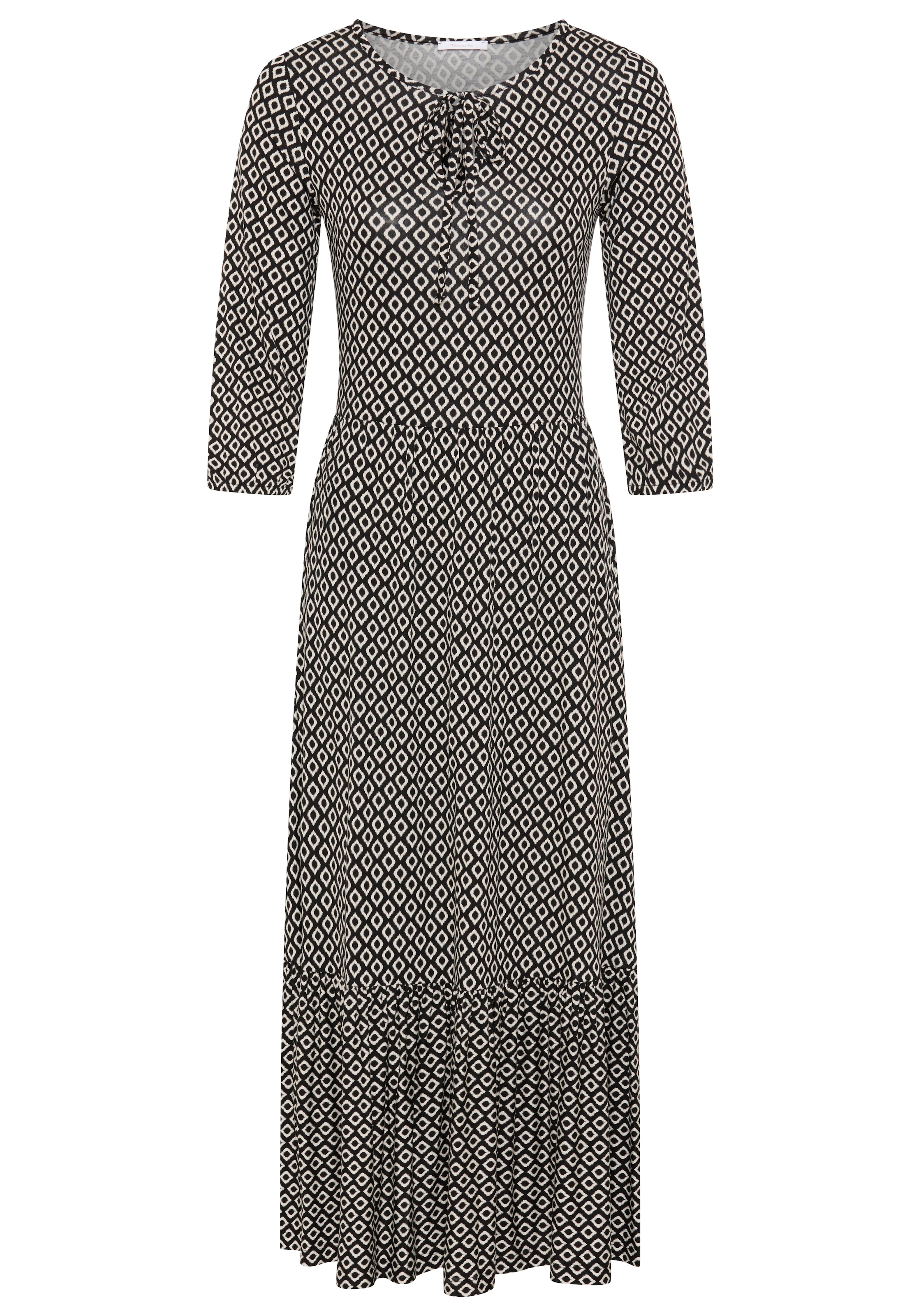 Tamaris Midikleid aus bequemem Jersey mit Schnürdetail