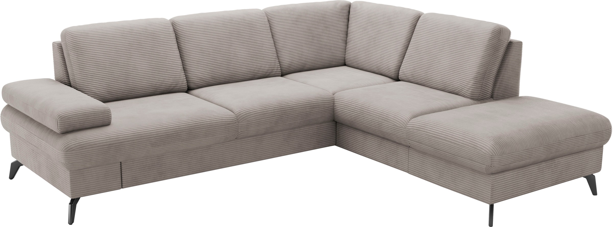 sit&more Ecksofa »Morris Jubi L-Form, B: 238 cm«, mit Armteilfunktion & 1 Zierkissen, optional Bettfunktion