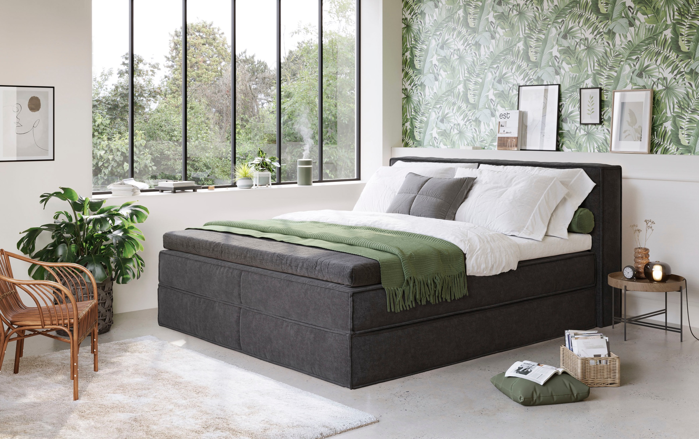 LeGer Home by Lena Gercke Boxspringbett »Addyson«, (Härtegrade H2, H3 und H günstig online kaufen