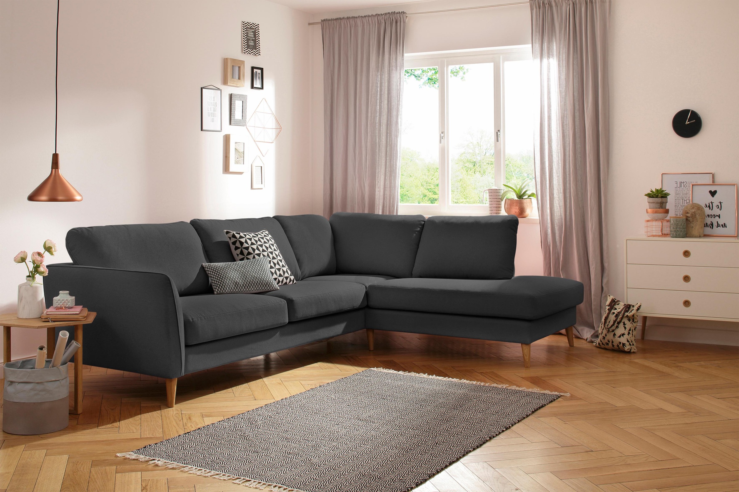 Home affaire Ecksofa »MARSEILLE 278/202 cm, L-Form, Ottom. rechts/links, ve günstig online kaufen
