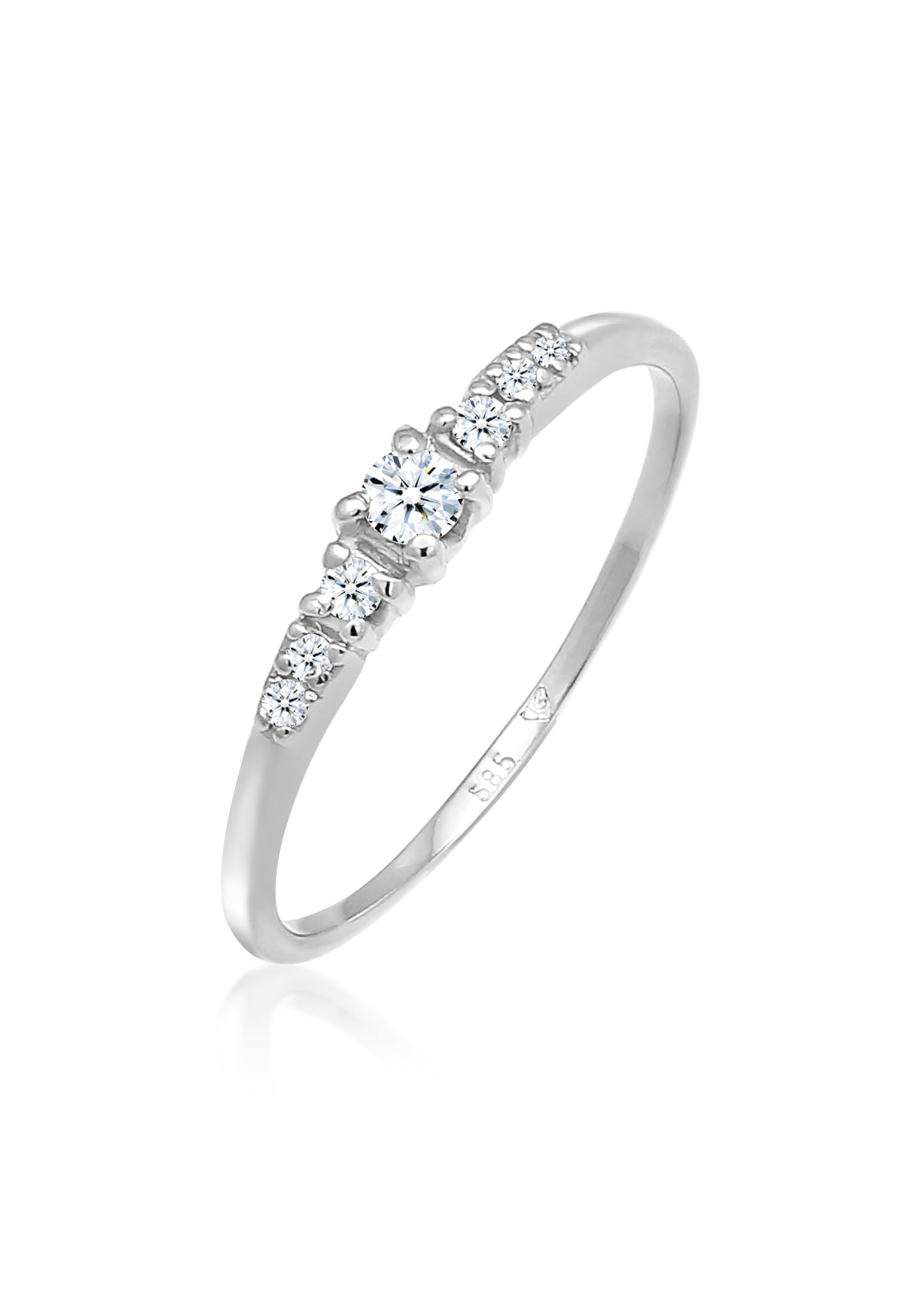 Elli DIAMONDS Verlobungsring »Verlobung Diamanten (0.14 ct) 585 Gold«