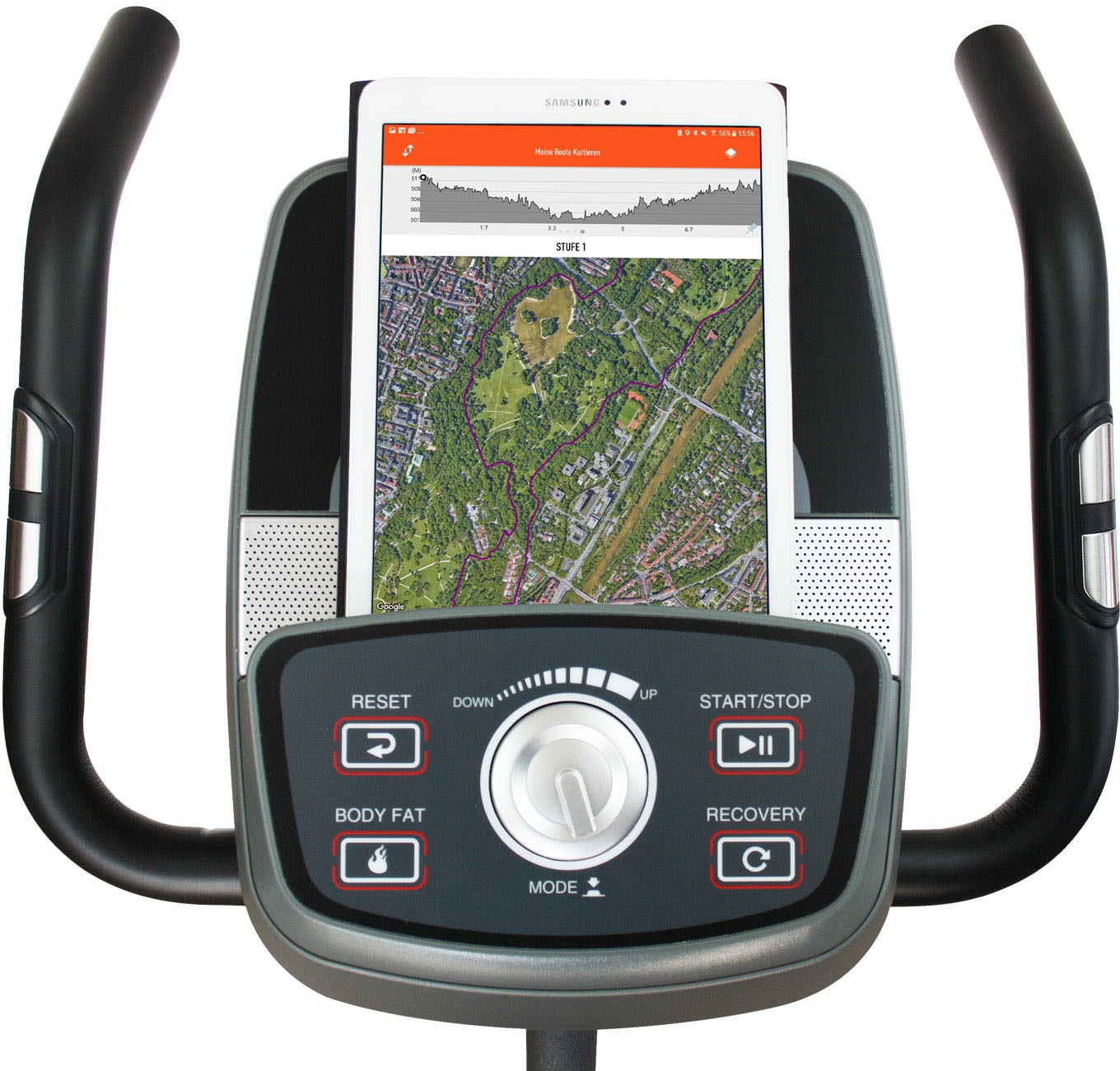 U.N.O. FITNESS Liege-Ergometer »RC 70«, (mit Tablet-Halterung), Schwungmasse ca. 12 kg, 32 Widerstandsstufen