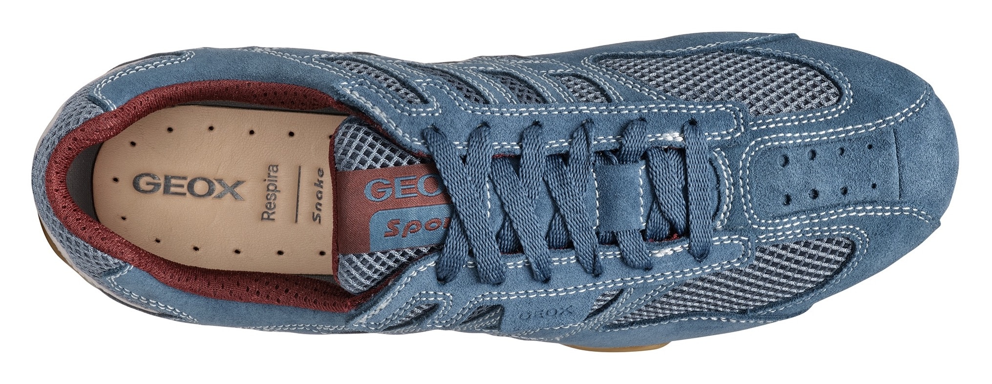 Geox Schnürschuh »U SNAKE ORIGINAL«, Schnürschuh, Freizeitschuh, Trekking Sneaker mit Lederinnensohle