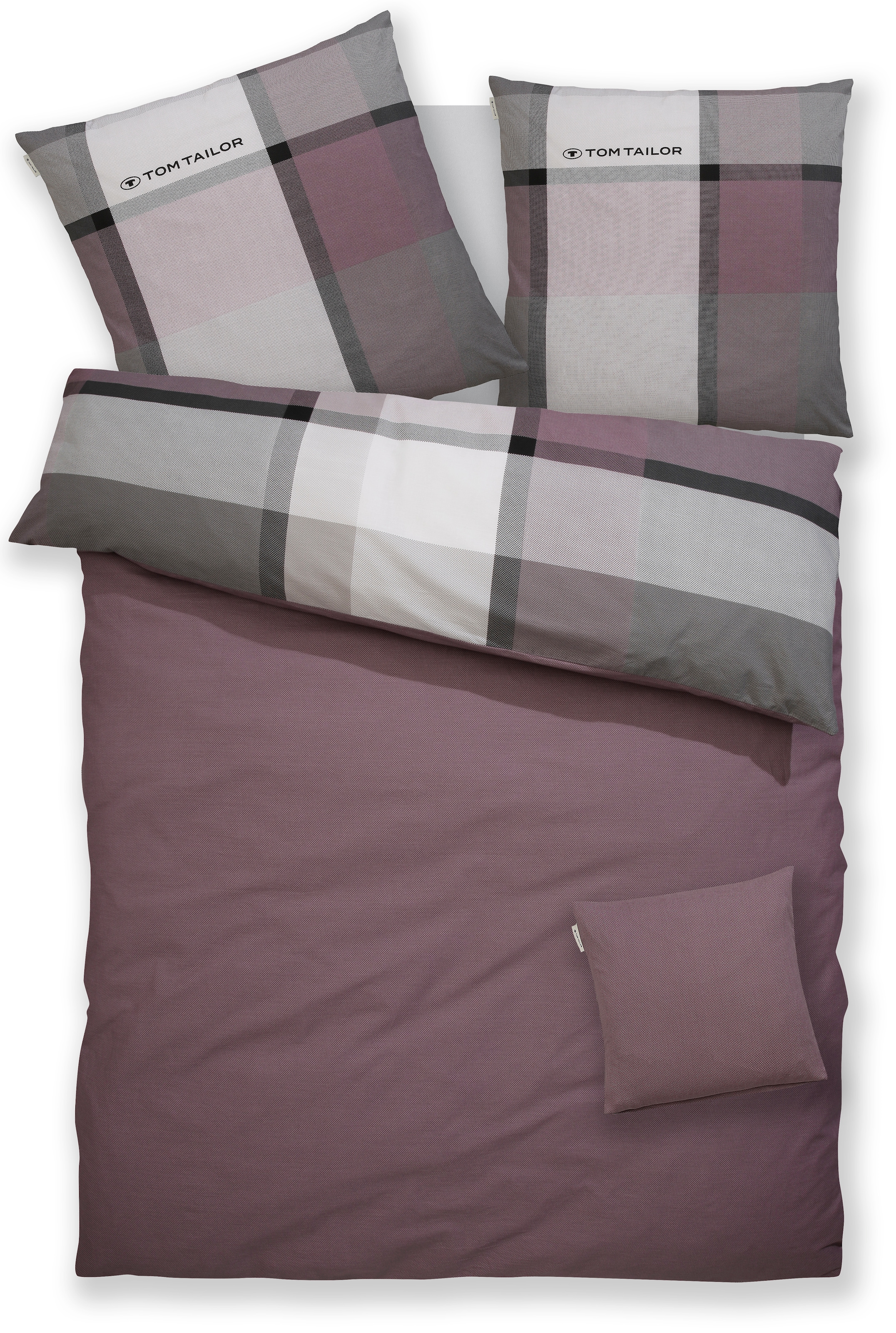 TOM TAILOR HOME Bettwäsche »Lenny in Gr. 135x200 oder 155x220 cm«, mit GRATIS-Zugabe: Kissenhülle