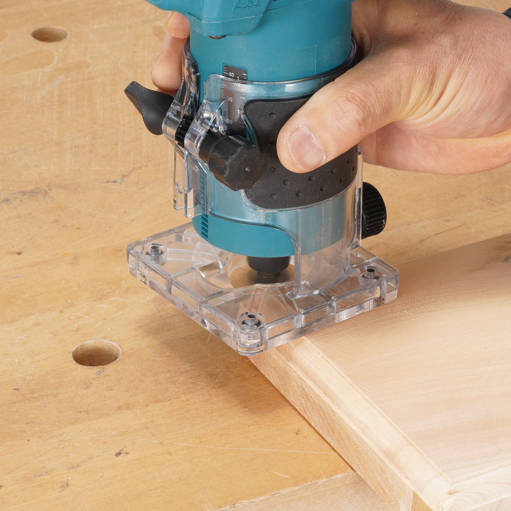 Makita Akku-Fräse »Kantenfräser »DRT52Z« 6 mm, 30.000 min⁻¹, ohne Akku und Ladegerät« leichte bürstenlose Akku-Kantenfräse für Tischler und Hobbyhandwerker