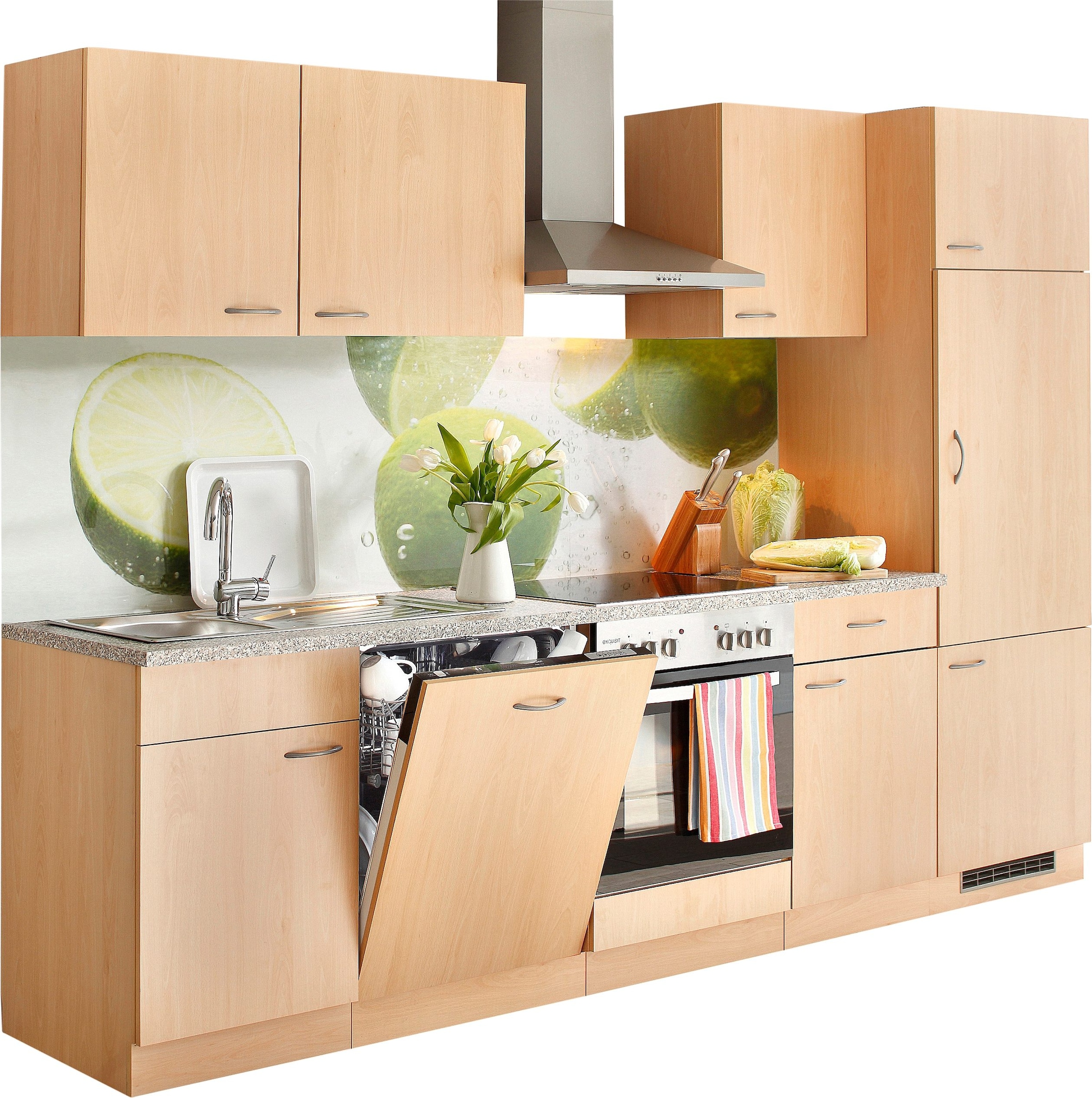 Küchenzeile kaufen Geschirrspüler, cm mit wiho Breite »Kiel«, 280 Küchen E-Geräten, auf inkl. Raten
