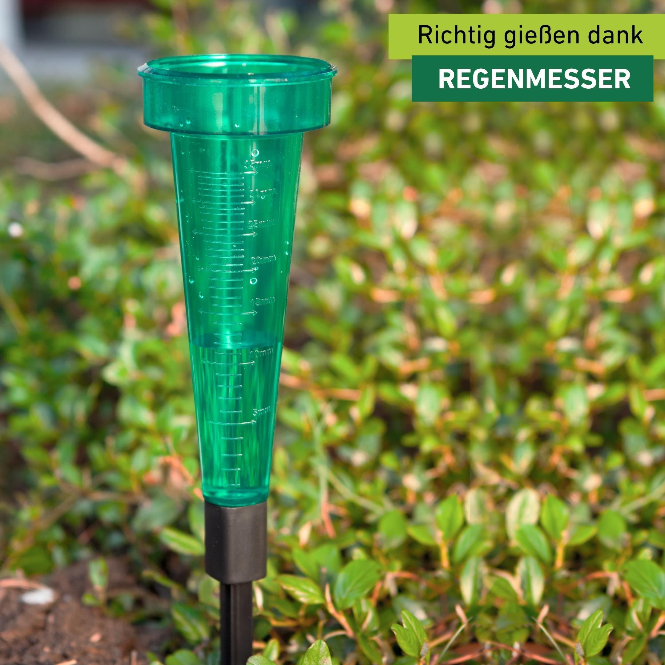 Windhager Regenmesser »mit Erdspieß, Niederschlagsmesser« () für Rasenaussaat, Blumen- oder Gemüsebeet, 22 cm, grün