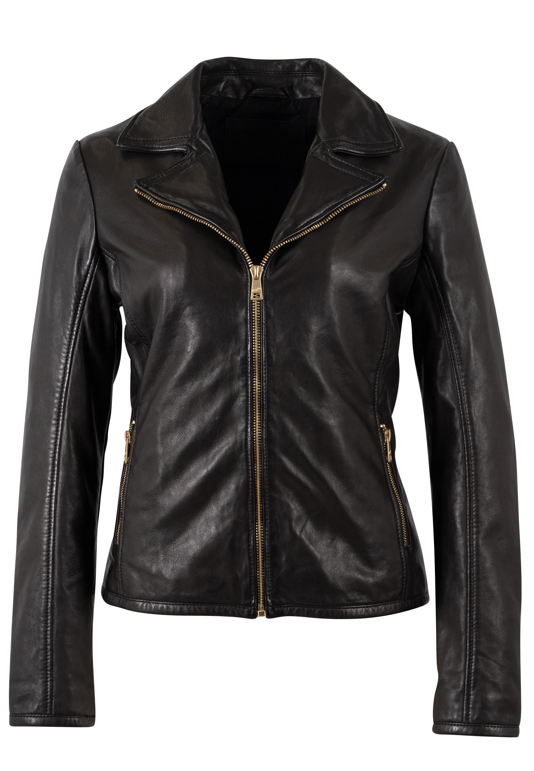 Mauritius Lederjacke »MWZoraya« mit seitlichen Stretch-Einsätzen