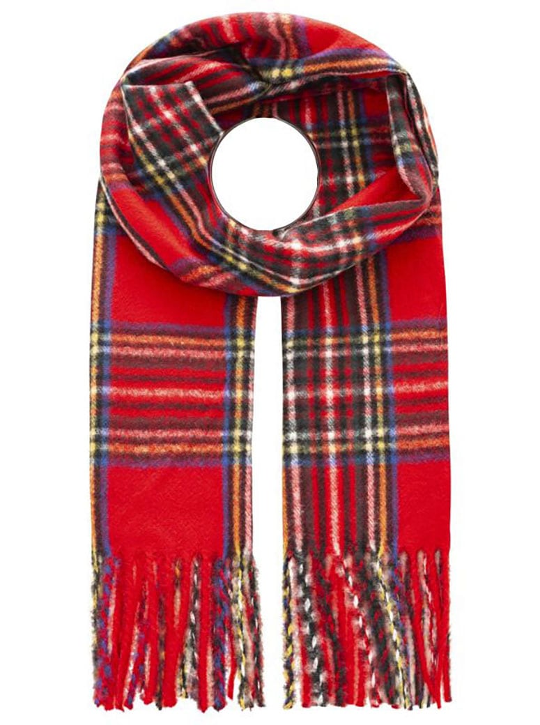 ZWILLINGSHERZ Schal »"Kariert"« mit Karo-Muster und Fransenabschlüssen Rot