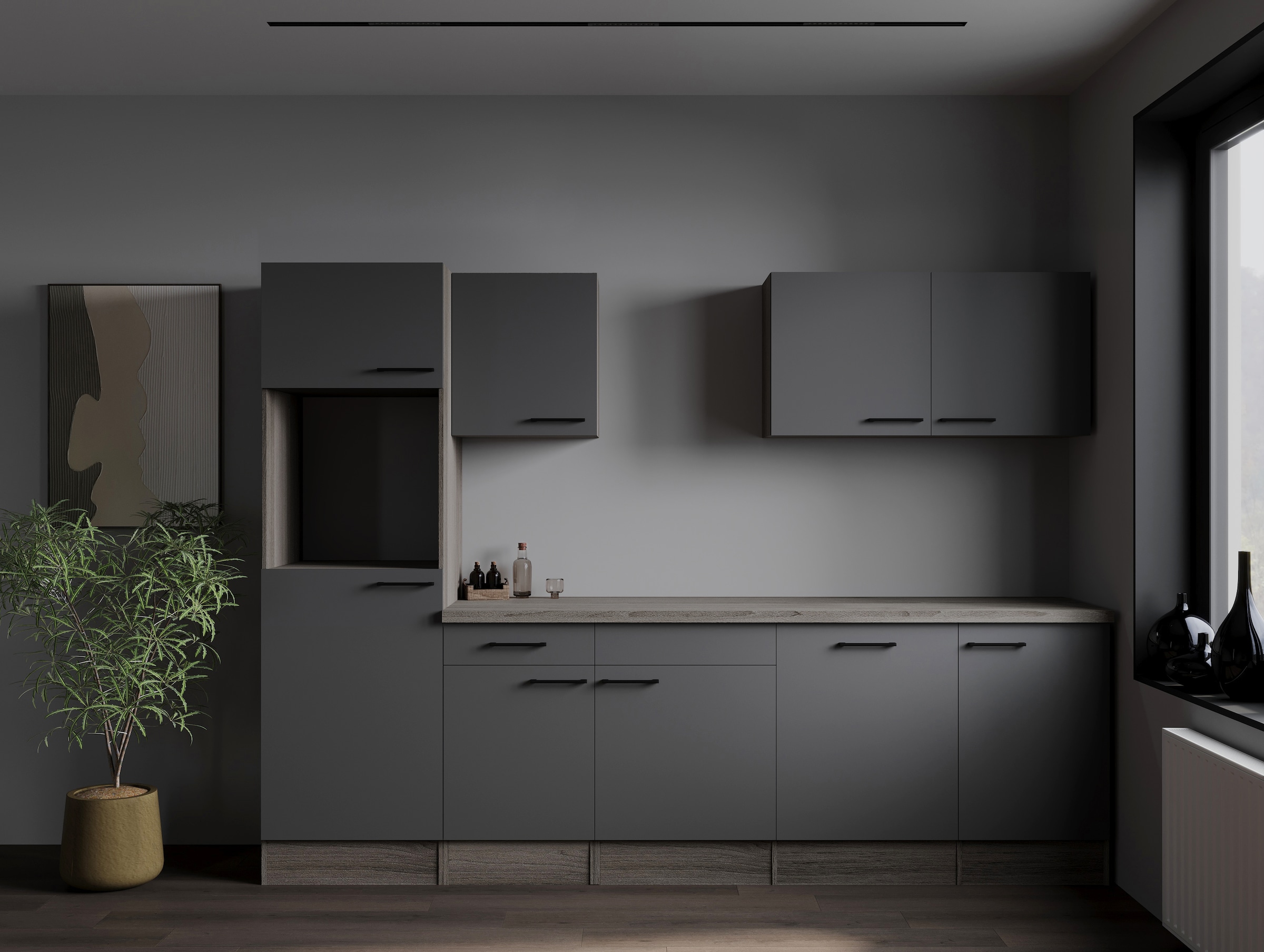 RESPEKTA Küchenzeile »Oliver« Breite 280 cm, 90 cm Arbeitshöhe, in exklusiver Konfiguration für OTTO