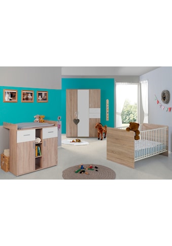 Babyzimmer-Komplettset »Maxim«, (Set, 3 St., Bett + Wickelkommode + 4-trg. Schrank),...