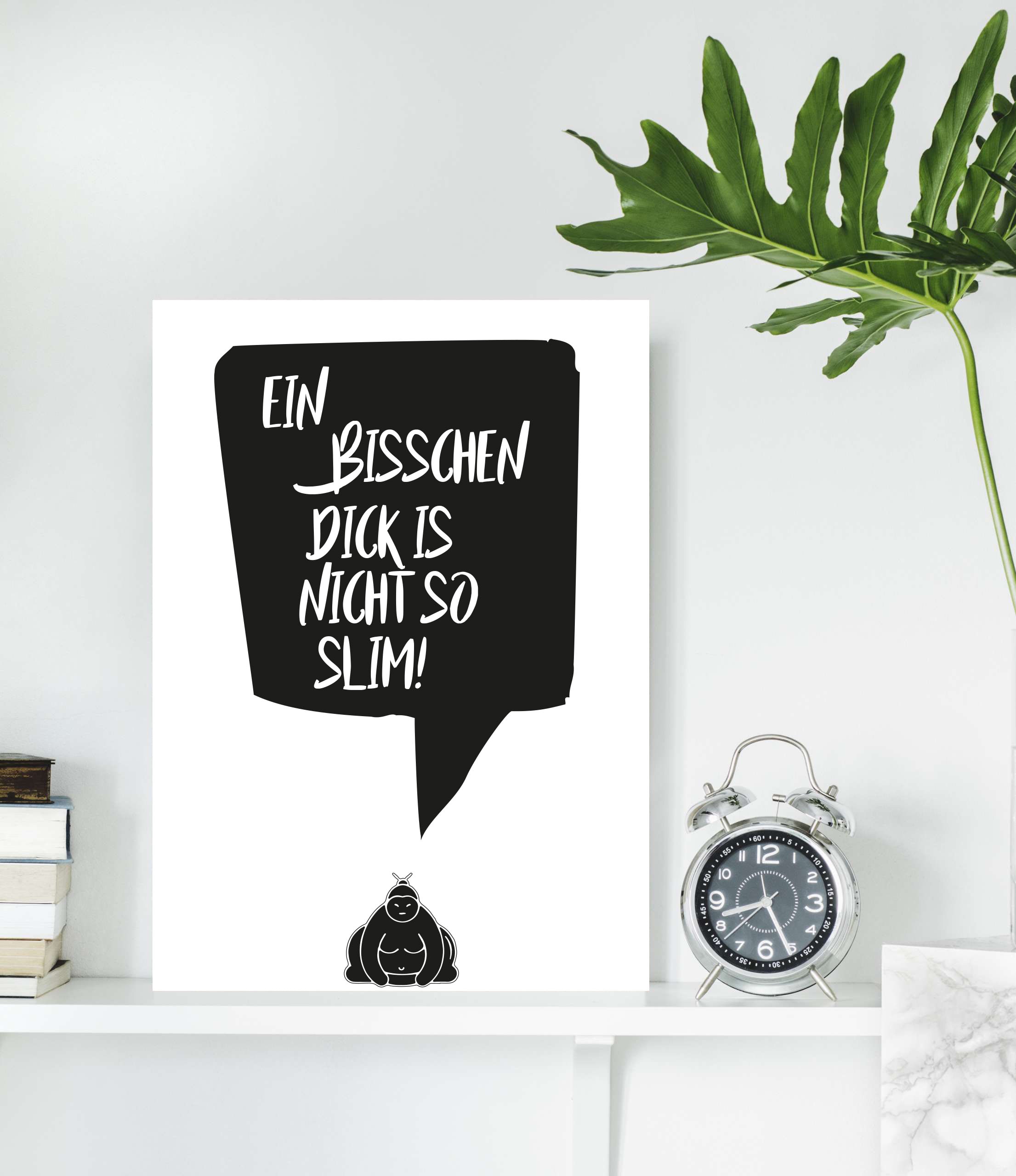 queence Metallbild »Bisschen Dick ist nicht so schlimm« Sprüche 1 Stk. tlg.