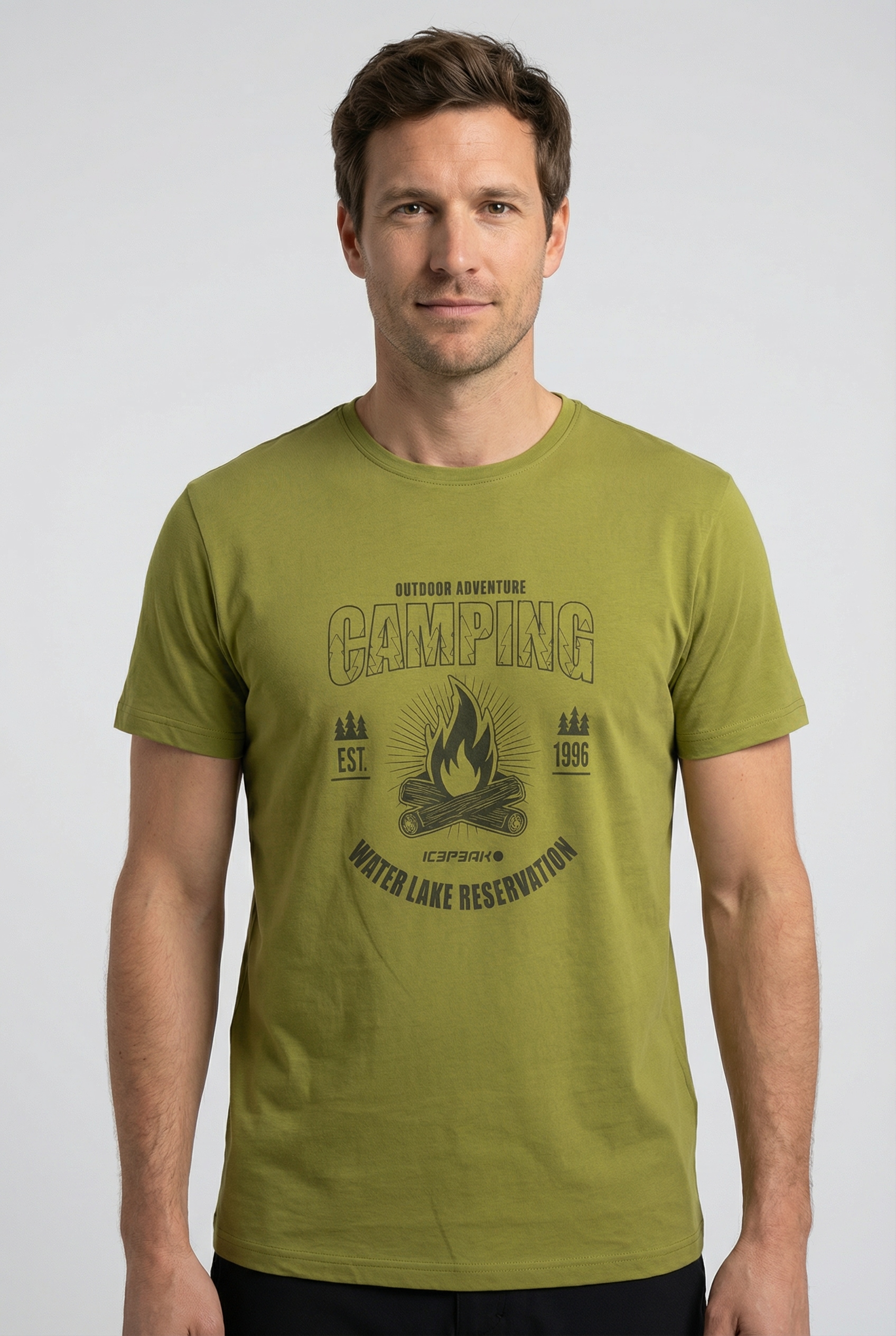 Icepeak T-Shirt »MOSBACH« mit Print, aus Baumwolle, klassischer T-Shirt-Schnitt