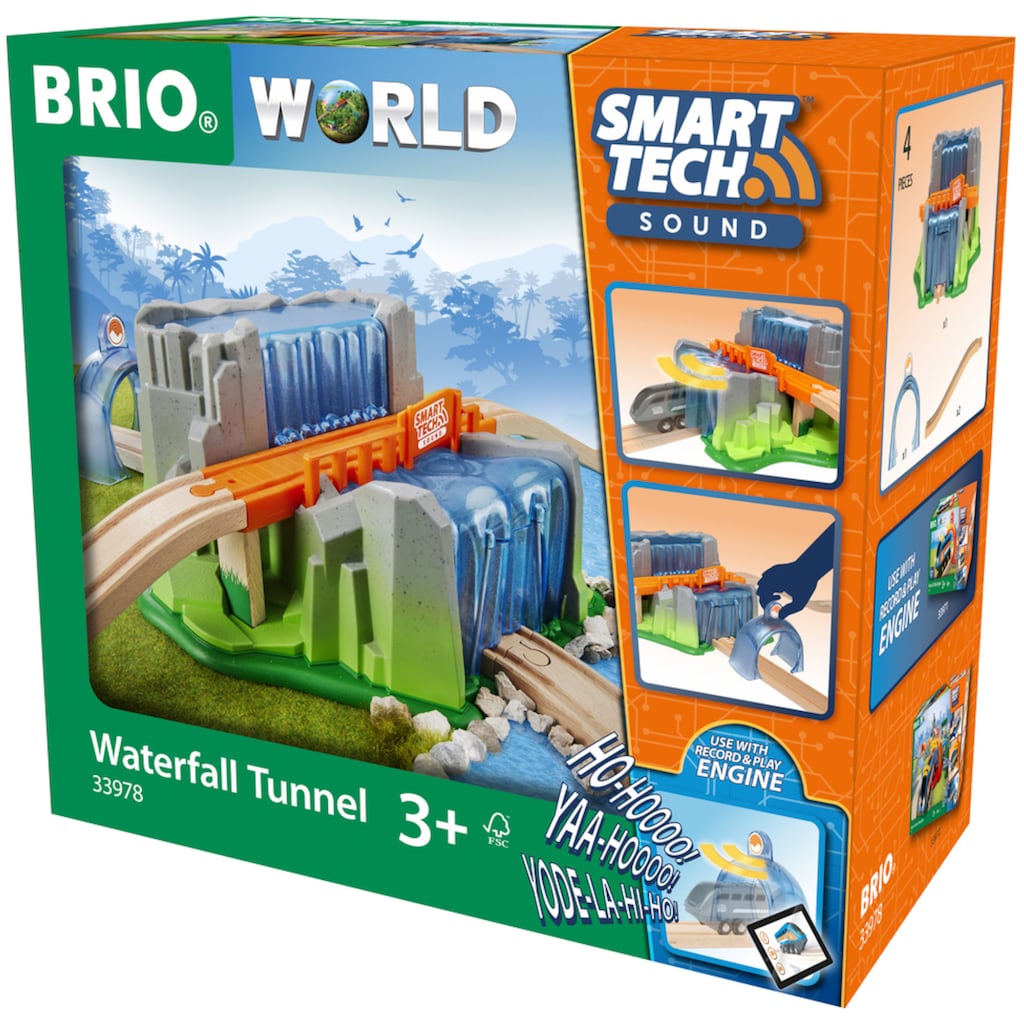 BRIO® Spielzeugeisenbahn-Tunnel »BRIO® WORLD, Smart Tech Sound Wasserfall-Tunnel«