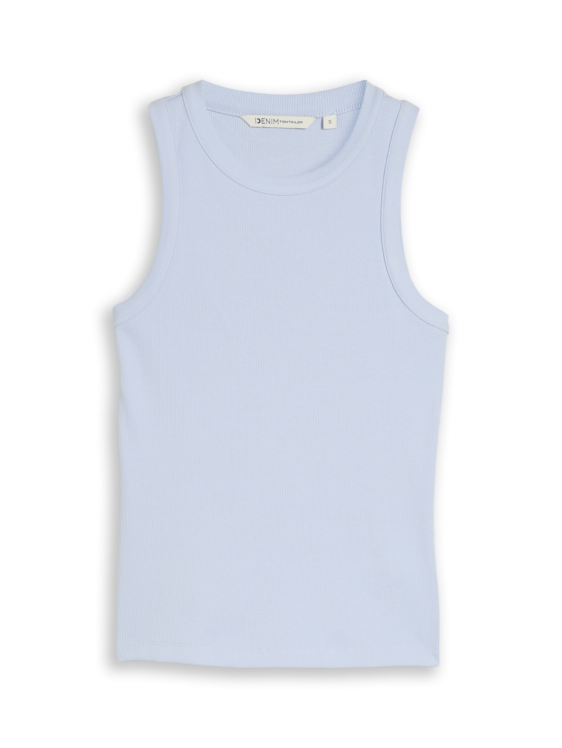TOM TAILOR Denim Rundhalsshirt ohne Ärmel