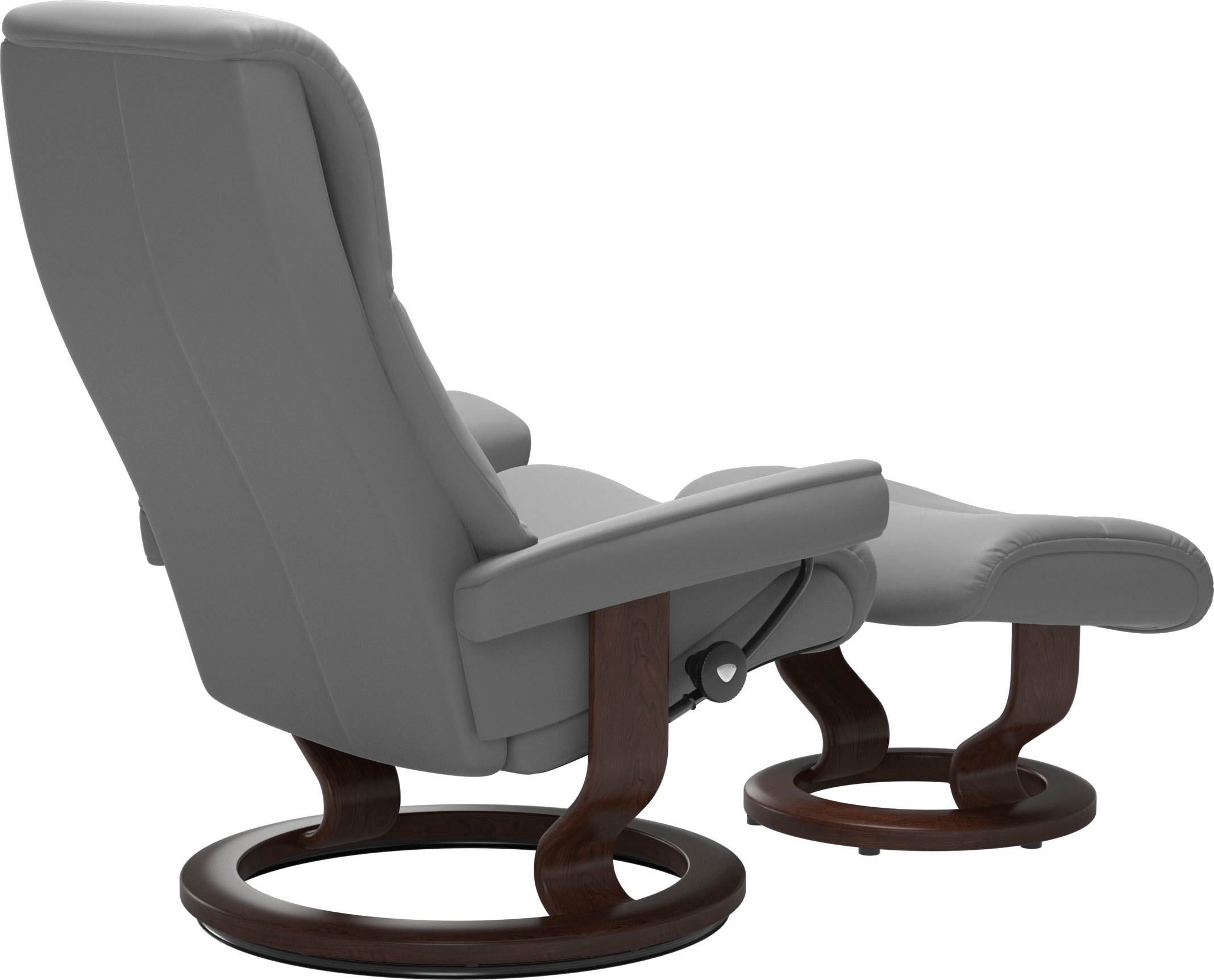Stressless® Relaxsessel »View«, (Set, Relaxsessel mit Hocker), mit Classic Base, Größe M,Gestell Braun