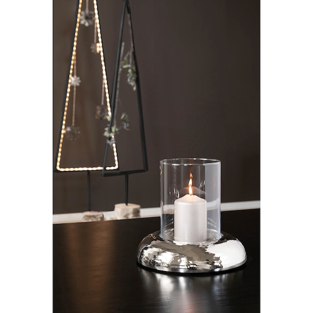 Fink Windlicht »ALDO«, (1 St.), Kerzenhalter aus Metall - vernickelt und  Glas, Höhe 24 cm x Ø 27,5 cm online kaufen