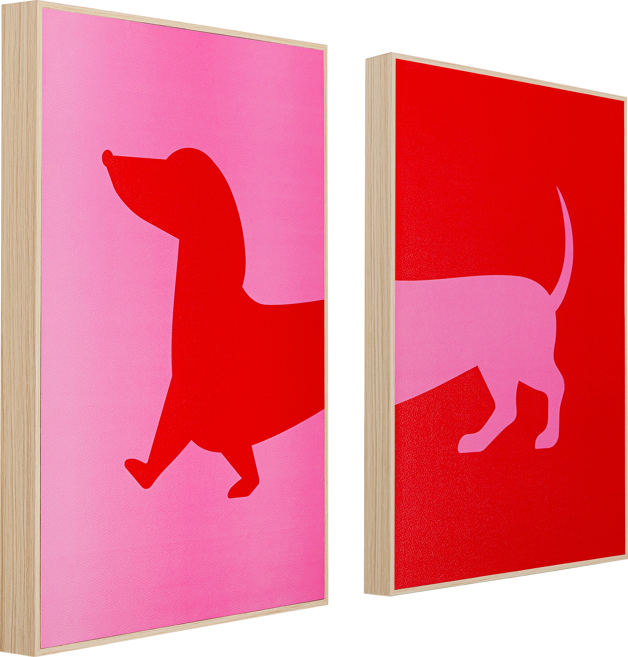 Kare Design Bild mit Rahmen »Gerahmtes Bild Dog Frankie (2/Set)«