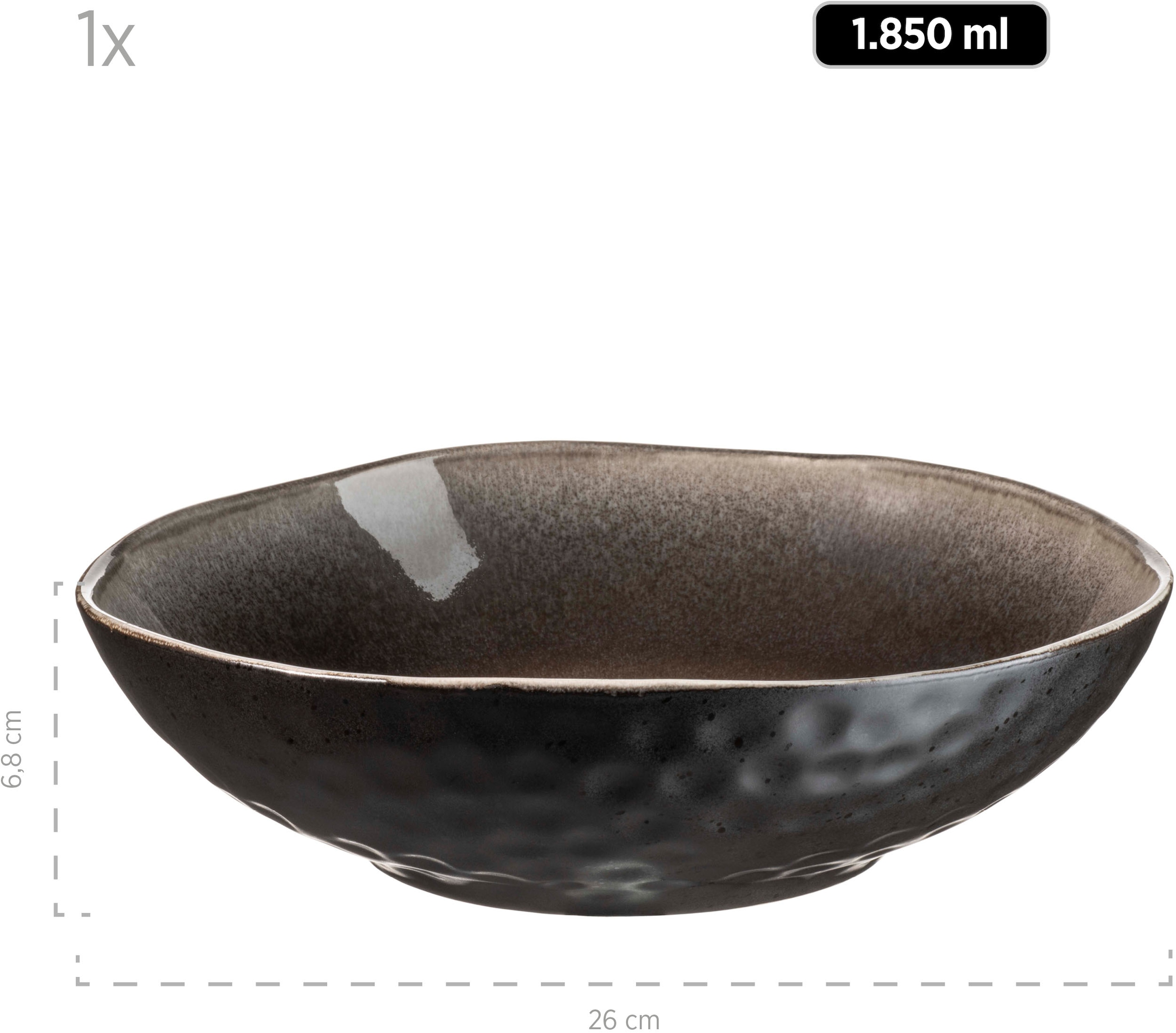 MÄSER Schale »NIARA ORGANIC, Schüssel-Set, Keramik« 9 Stk. aus Keramik