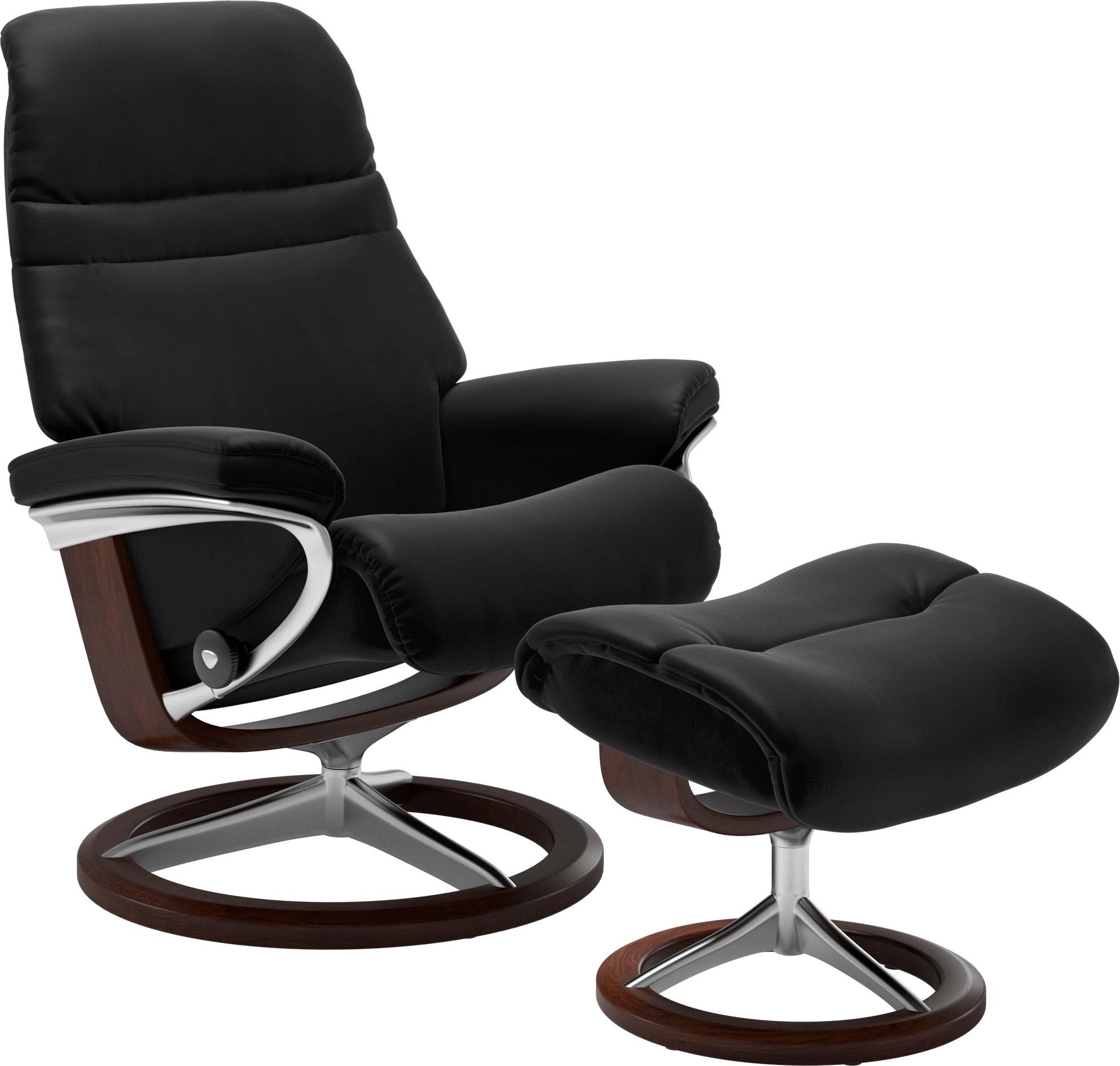 Stressless® Relaxsessel »Sunrise«, (Set, Relaxsessel mit Hocker), mit Signature  Base, Größe S, Gestell Braun auf Raten kaufen