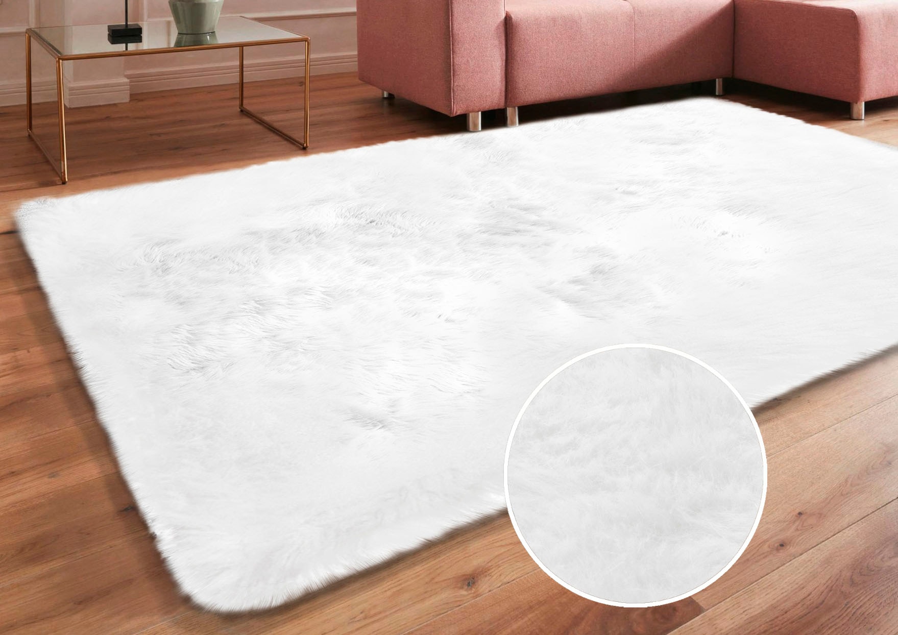 Guido Maria Kretschmer Home&Living Fellteppich »Triana«, rechteckig, 60 mm Höhe, Kunstfell, fußbodenheizungsgeeignet, pflegeleicht, ideale Teppiche für Wohnzimmer, Schlafzimmer und Esszimmer