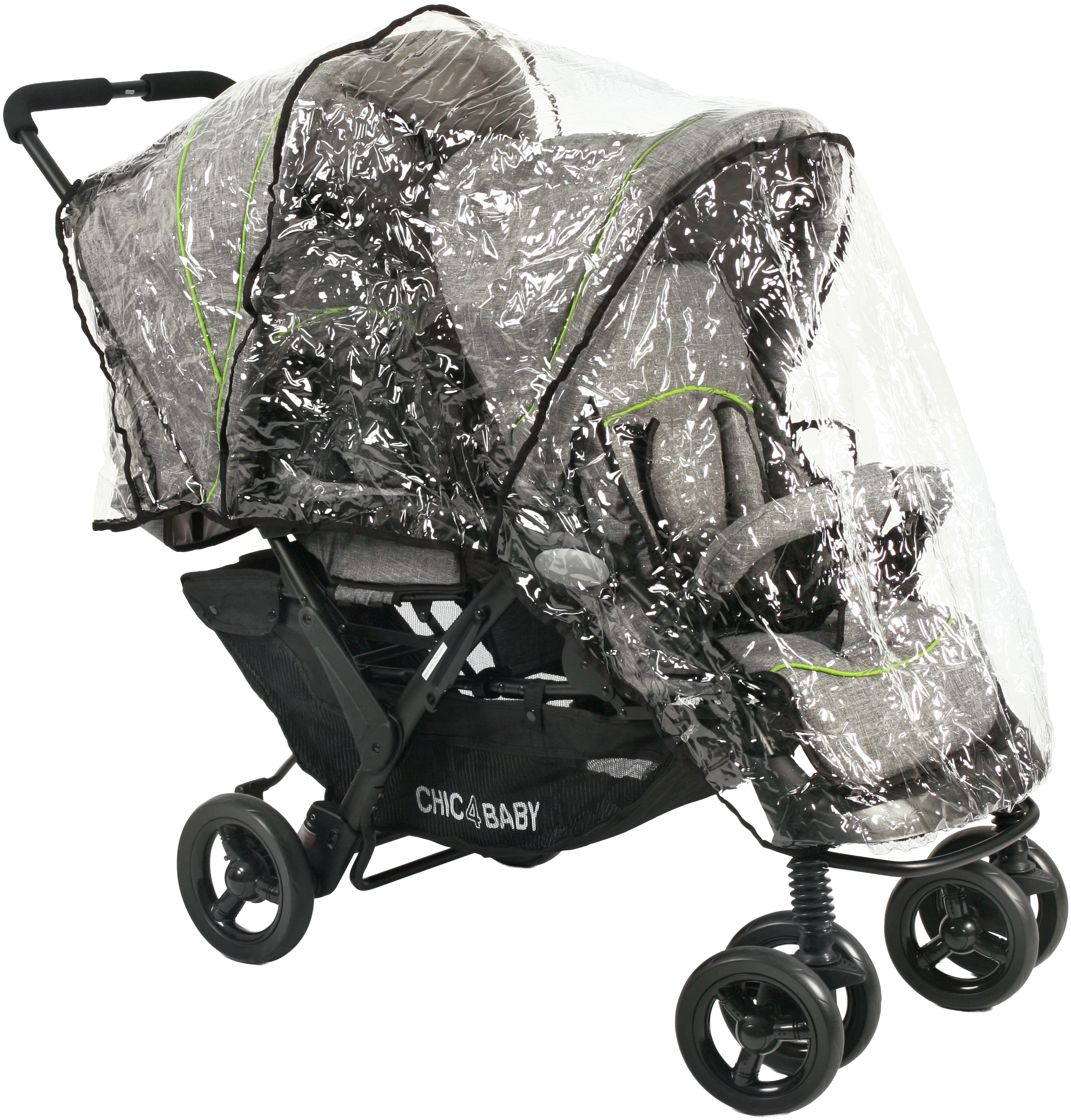 CHIC4BABY Geschwisterwagen »Duo« mit feststellbaren Doppelschwenk-Vorderrädern