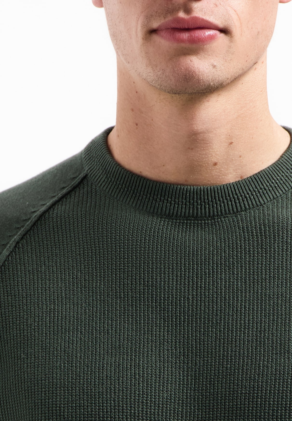 NO EXCESS V-Ausschnitt-Pullover »No Excess Waffelstrickpullover«