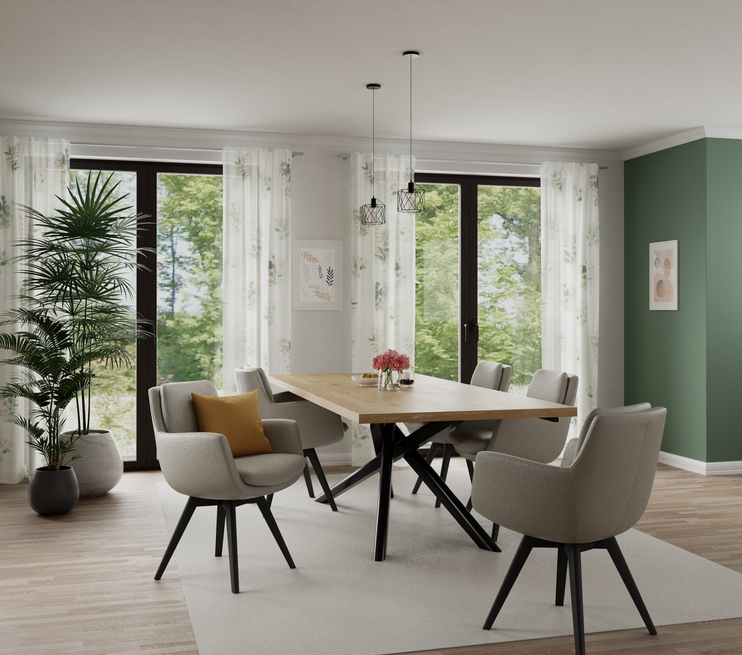 HOMING Gardine »Tallis« verdeckte Schlaufen 1 Stk. tlg. Fertigschal günstig online kaufen