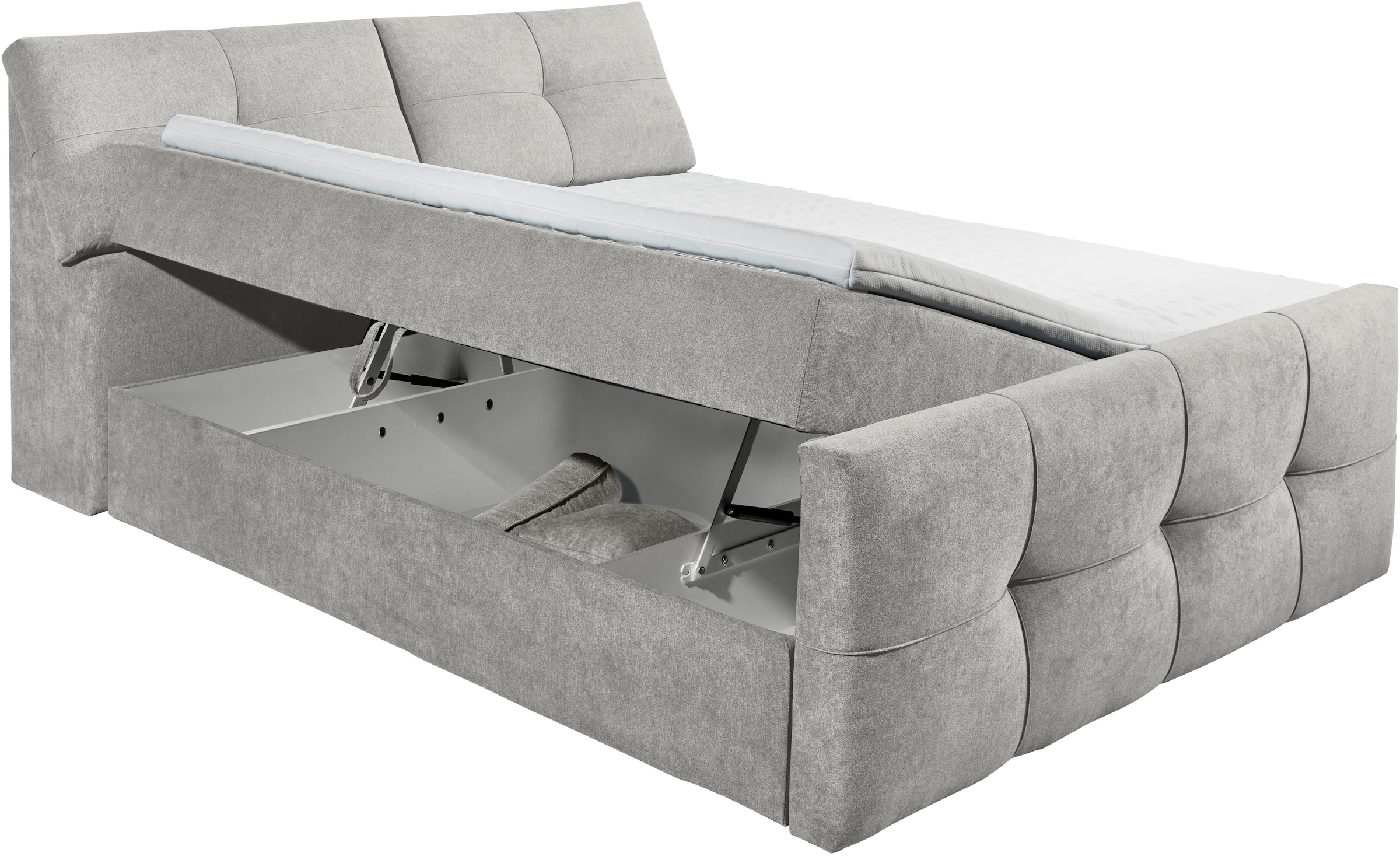 ED EXCITING DESIGN Boxbett »Redmond« 5 Stk. tlg. inkl. Zwei Bettkästen, Stauraum im Kopfteil und Topper