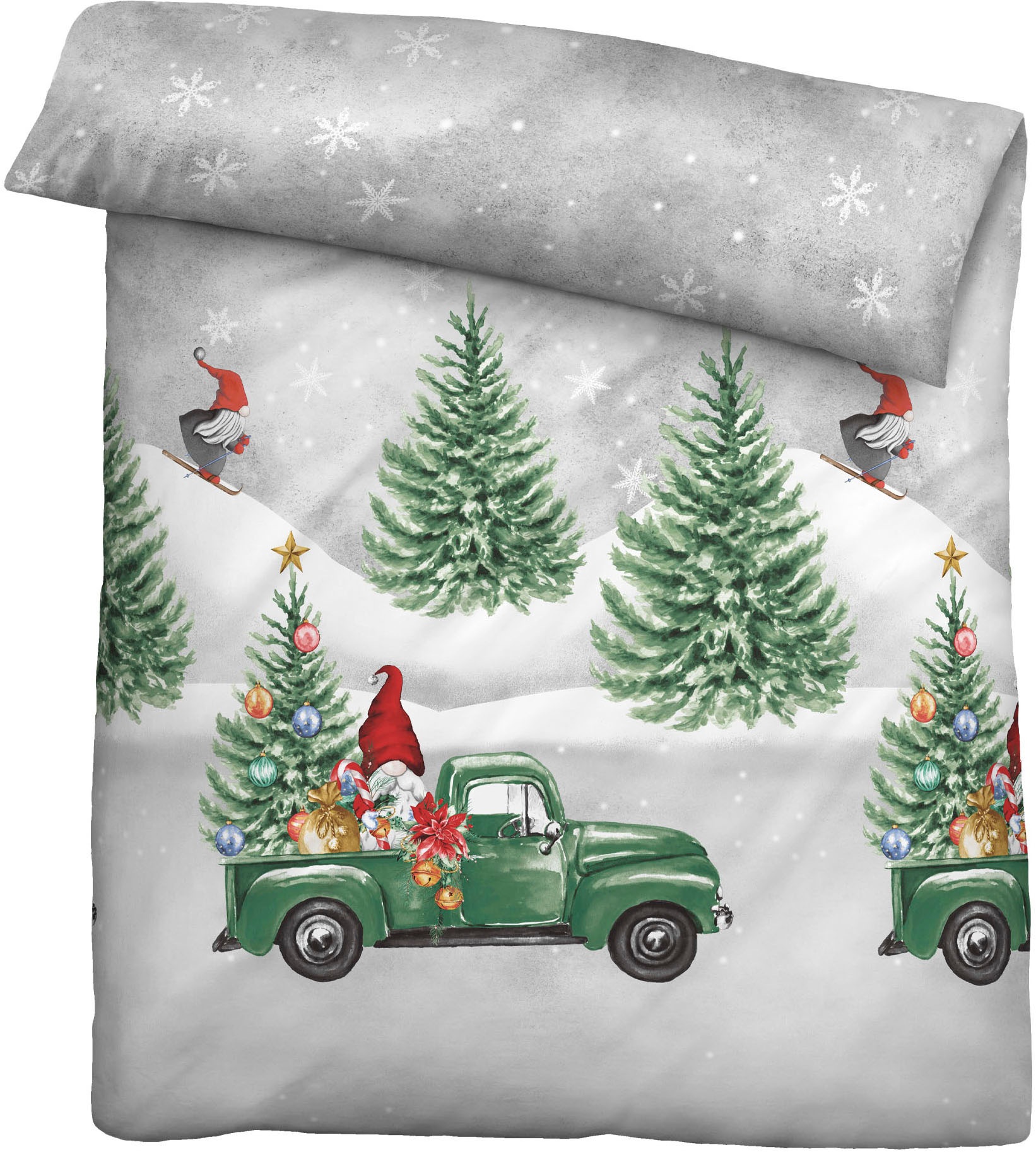 Biberna Bettwäsche »0004102« 2 Stk. tlg. wohlig warm + weich, pflegeleicht, 100% Baumwolle, Reißverschluss