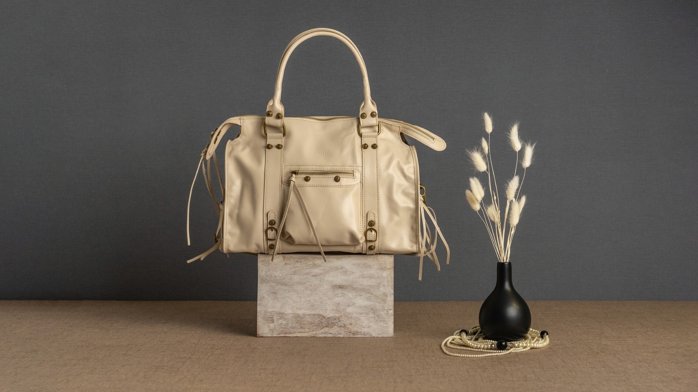forty° Shopper, echt Leder, Made in Italy