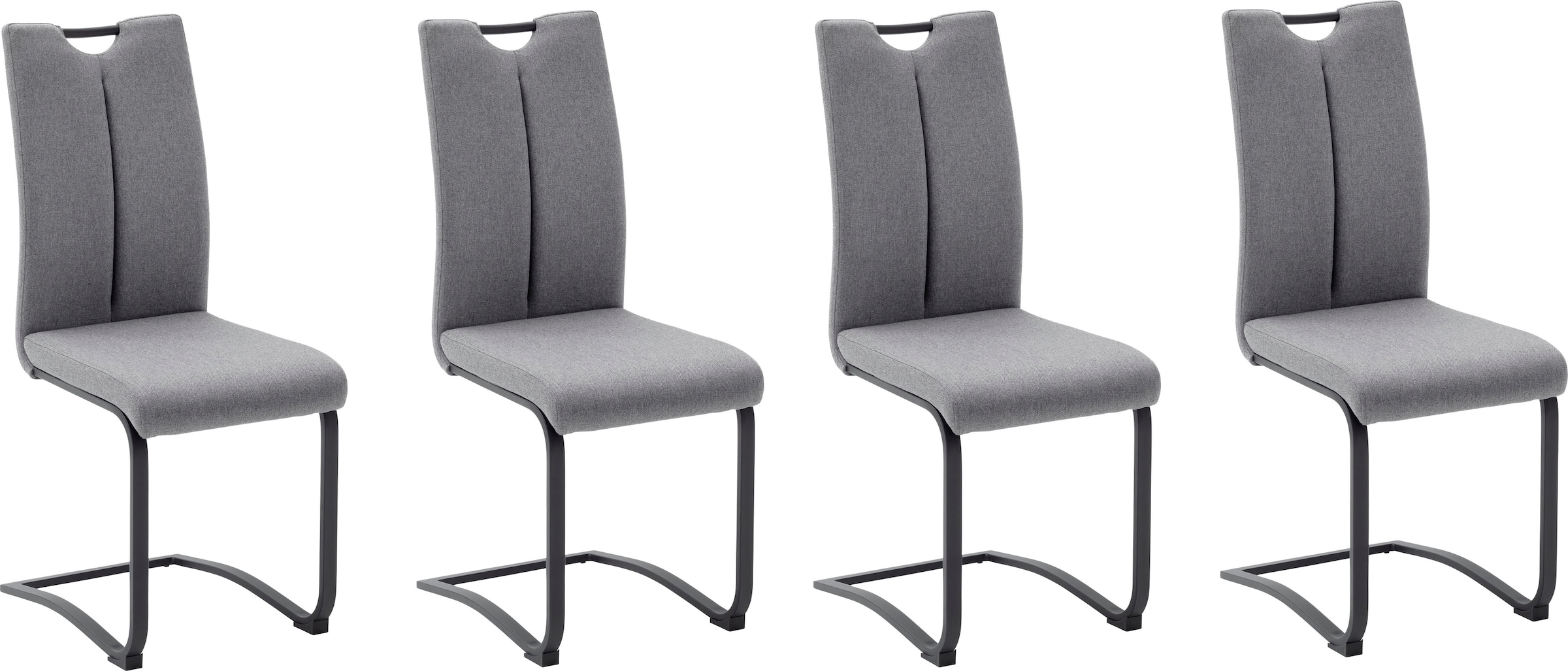 bestellen Set, furniture Stuhl mit bis kg und 4 St., belastbar Freischwinger online 120 (Set), Griffloch, »Sambia«, 4-er Stoffbezug MCA