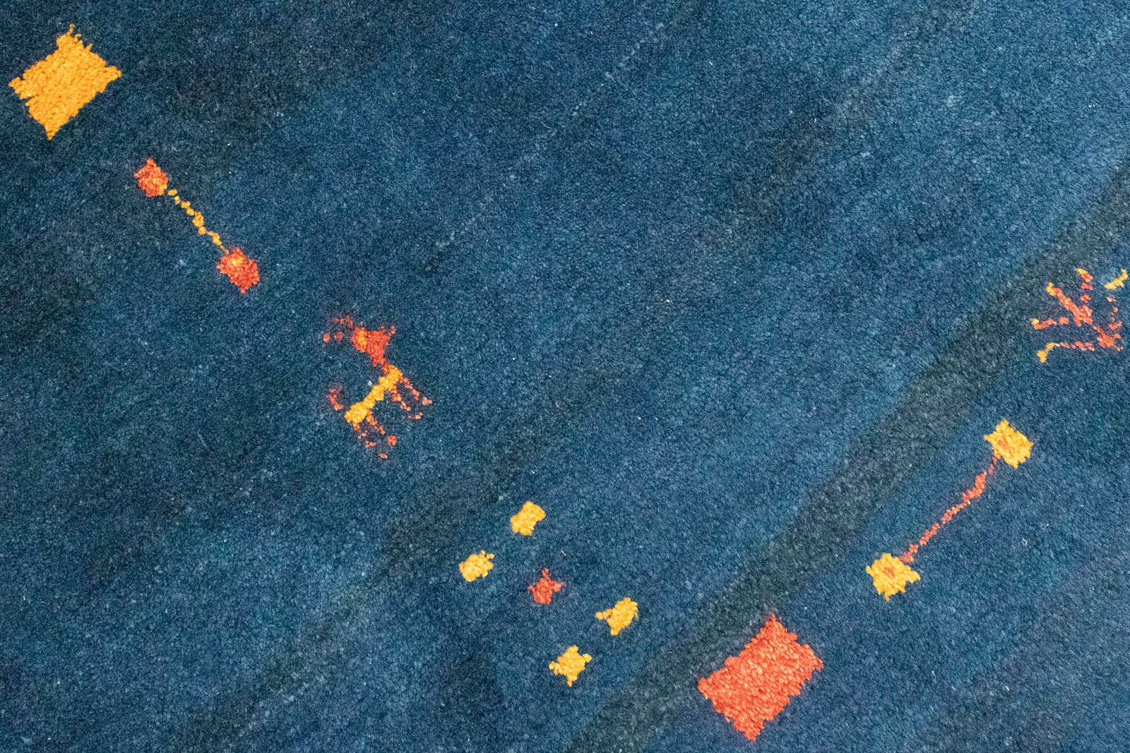 morgenland Wollteppich »Gabbeh Teppich dunkelblau«, auf rechteckig, handgeknüpft bestellen handgeknüpft Raten