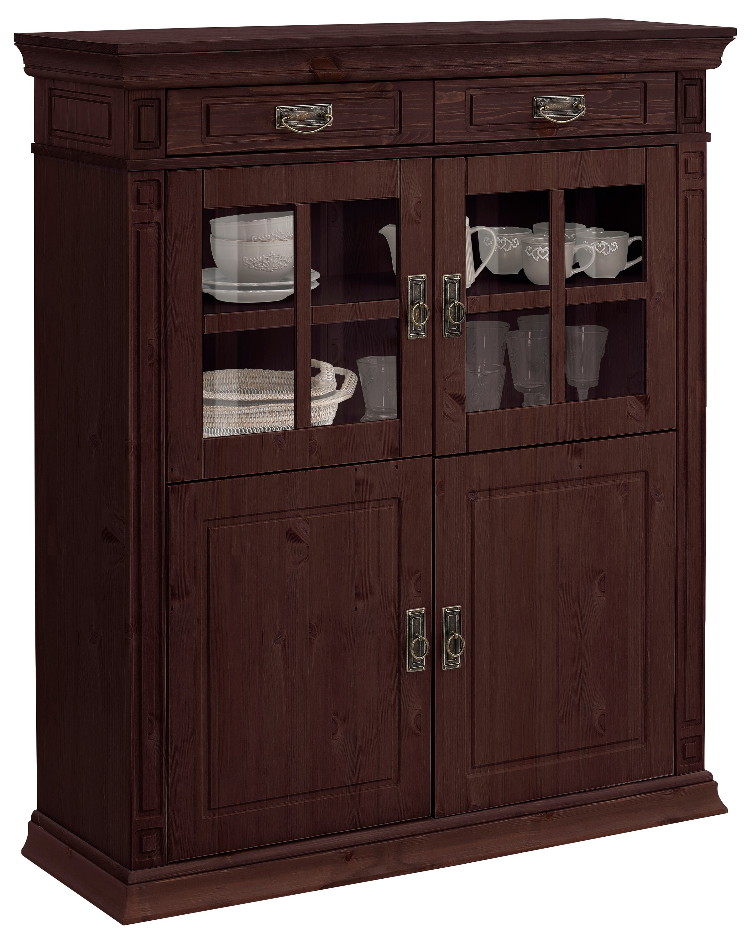 Home affaire Highboard »Vinales«, Vitrine, Breite 112 cm günstig online kaufen