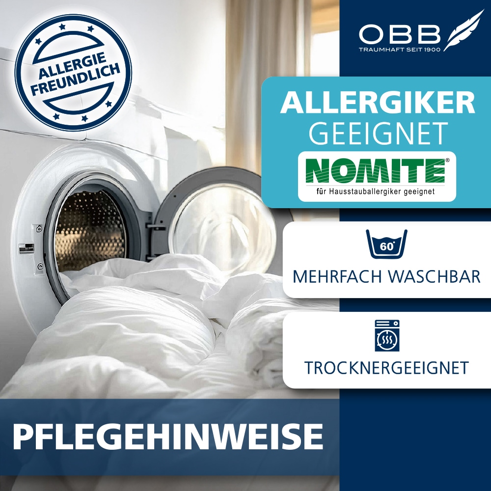 OBB Daunenbettdecke »Edition 125 Jahre, Bettdecken für Sommer und Winter« extraleicht Füllung 90% Daunen, 10%Federn 1 Stk. tlg. Bettdecke 135x200 cm, 155x220 cm & weitere Größen, Made in Germany