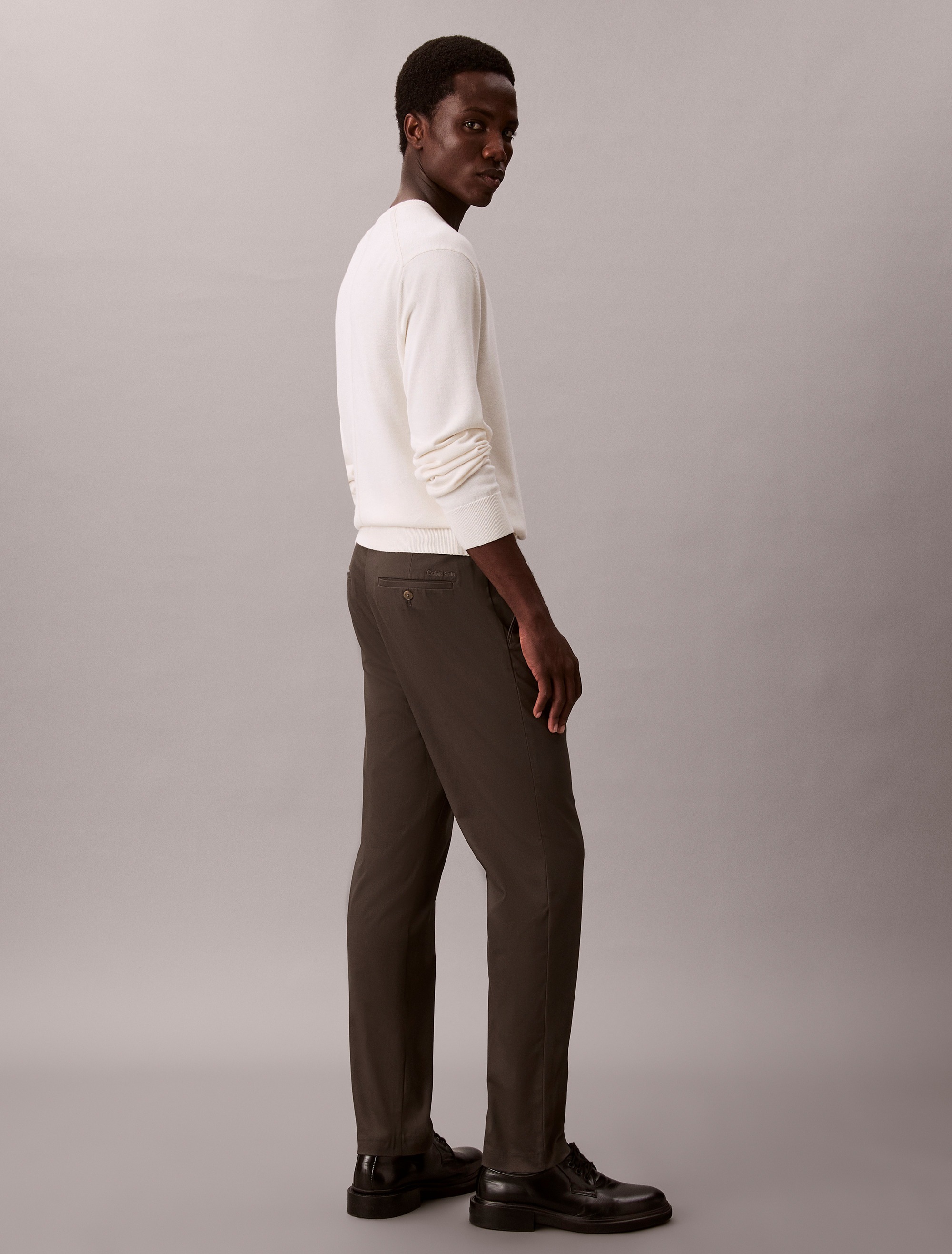 Calvin Klein Stoffhose »SLIM TAPERED SATEEN CHINO TROUSE«, slim fit
