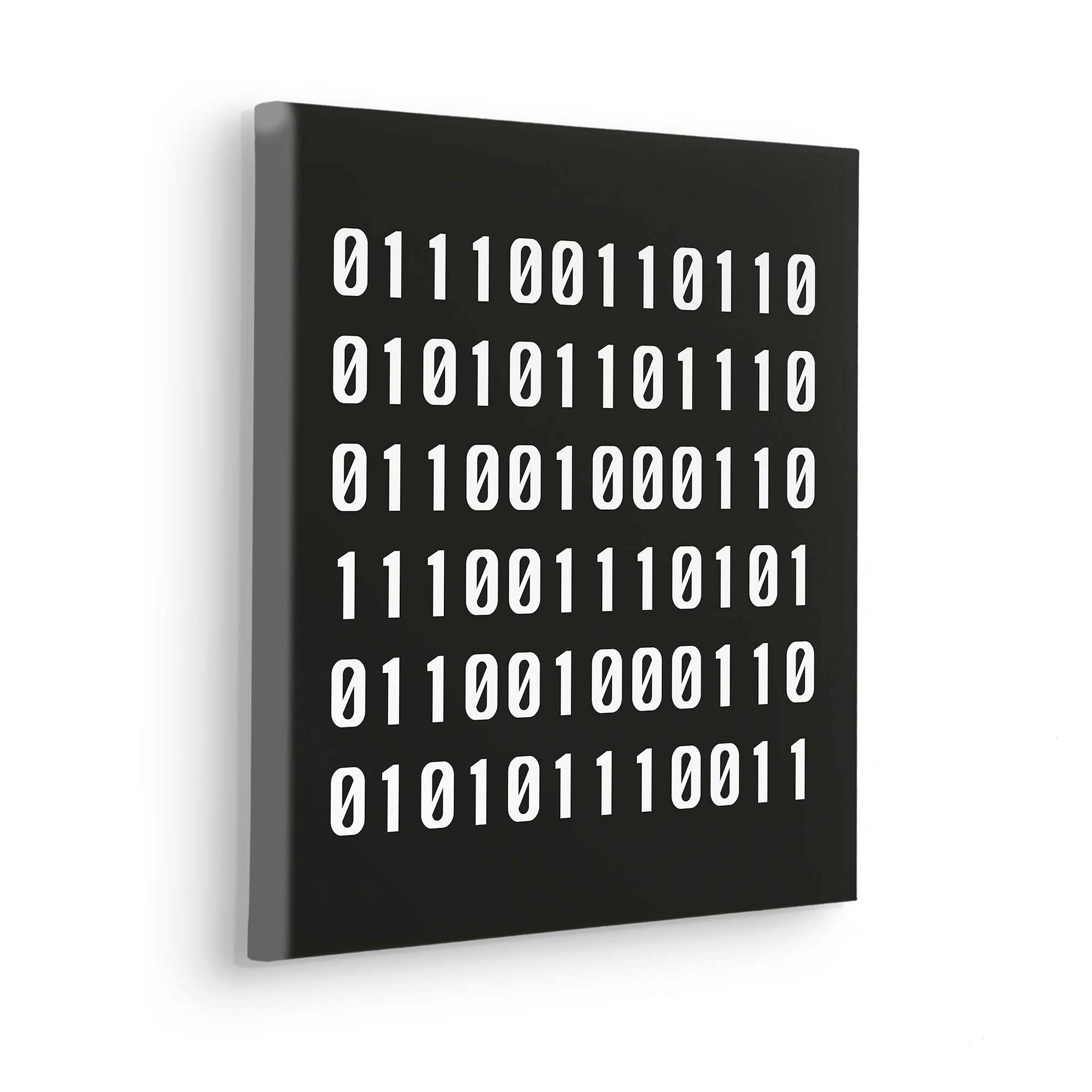 Komar Leinwandbild »Typo Naughty Binary - Größe 40 x 40 cm«, Natur, (1 St.), Keilrahmenbild mi Echtholzrahmen